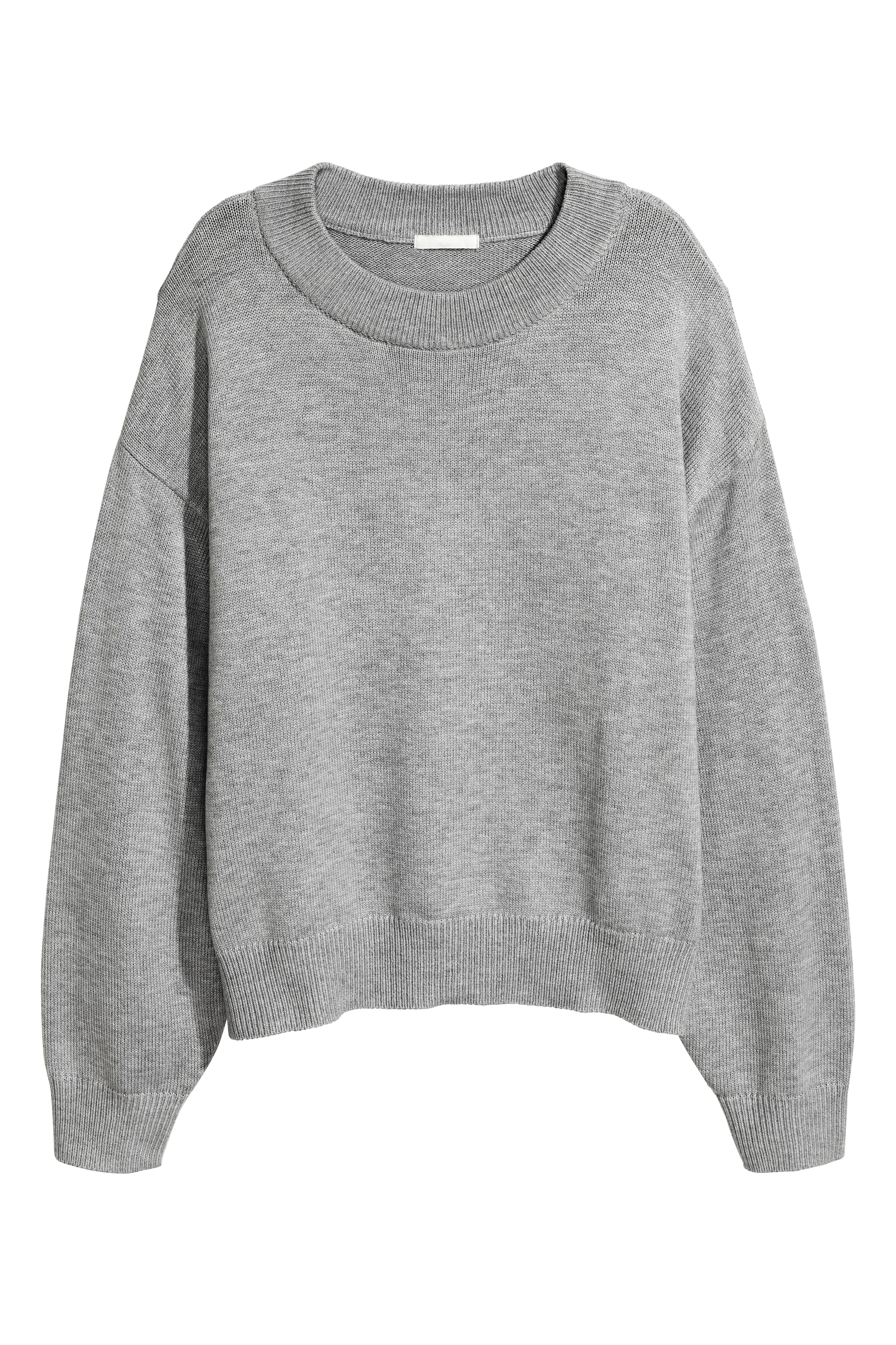 View larger image: Knitted jumper - Grey marl - Ladies | H&M GB 1