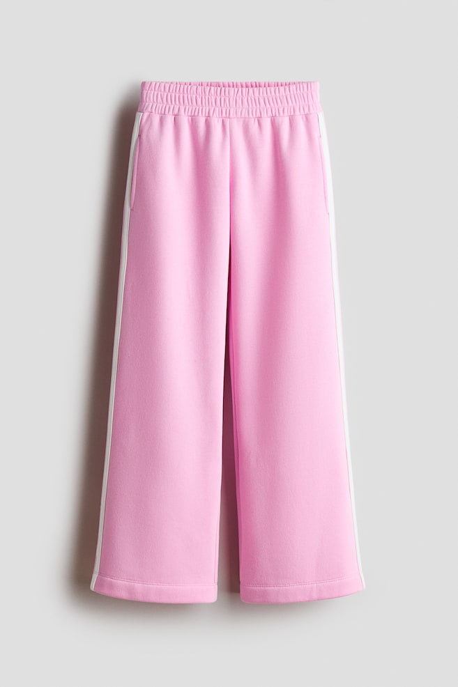 Pantalon de jogging droit en molleton - Rose/Blanc/cœur - 1