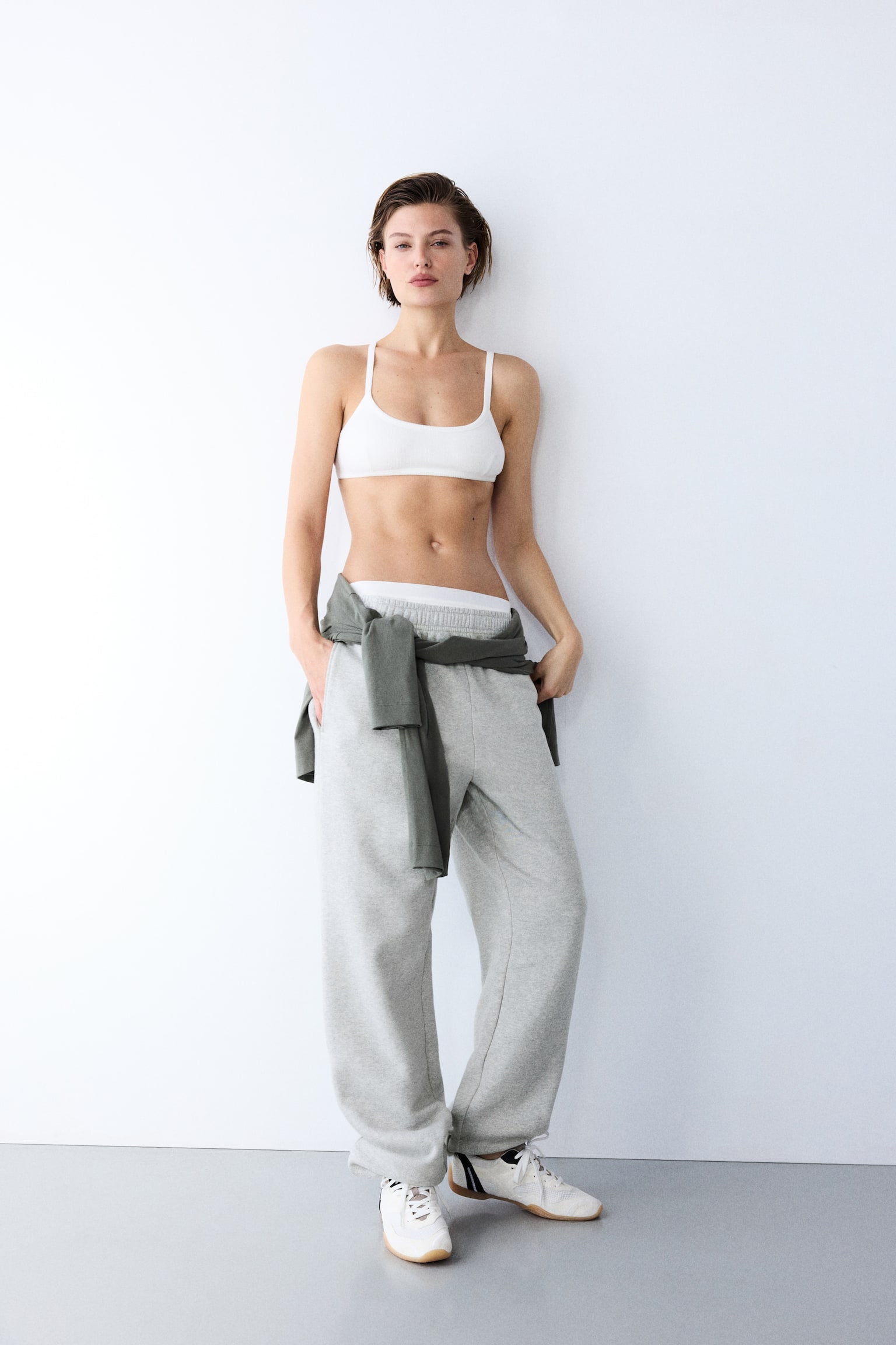 Cotton joggers - Light grey marl - 2