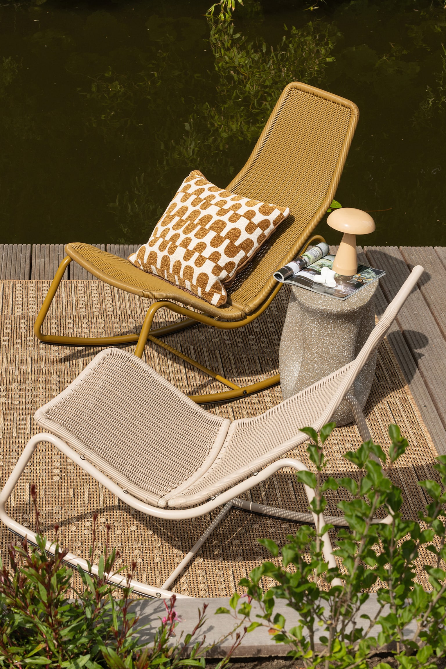 Fotel Bujany Ogrodowy Tom - Beige/Żółty/Naturalny - 7