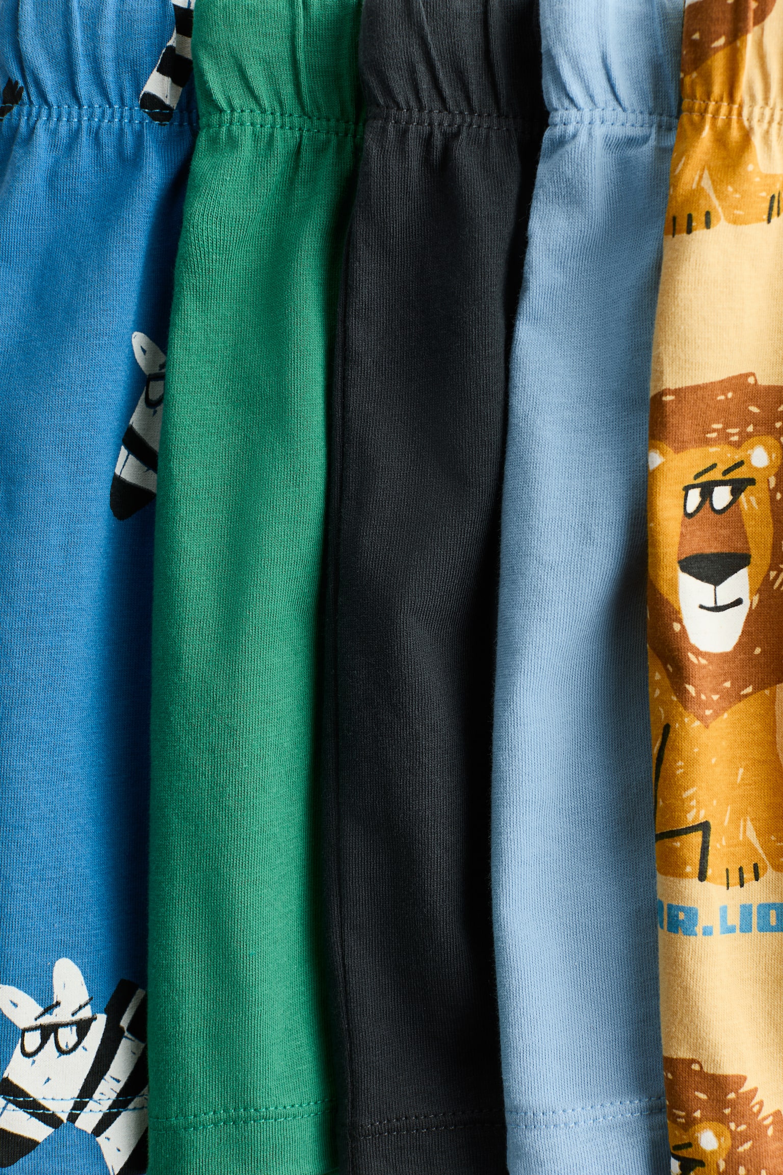 5-pack pull-on shorts - Yellow/Lions/Red/Blue - 2