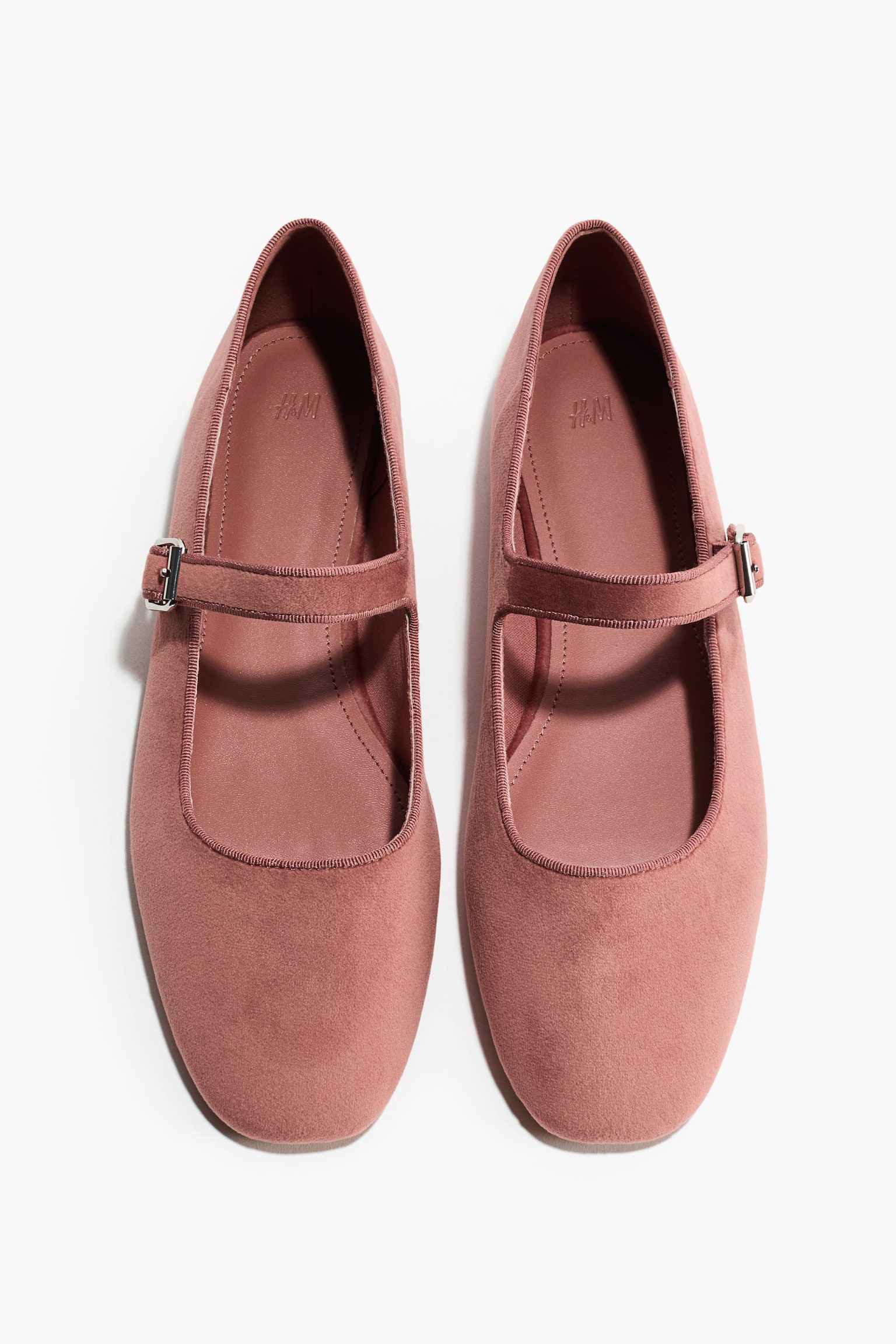 Mary Jane ballet flats - Rosa empolvado oscuro/Marrón oscuro