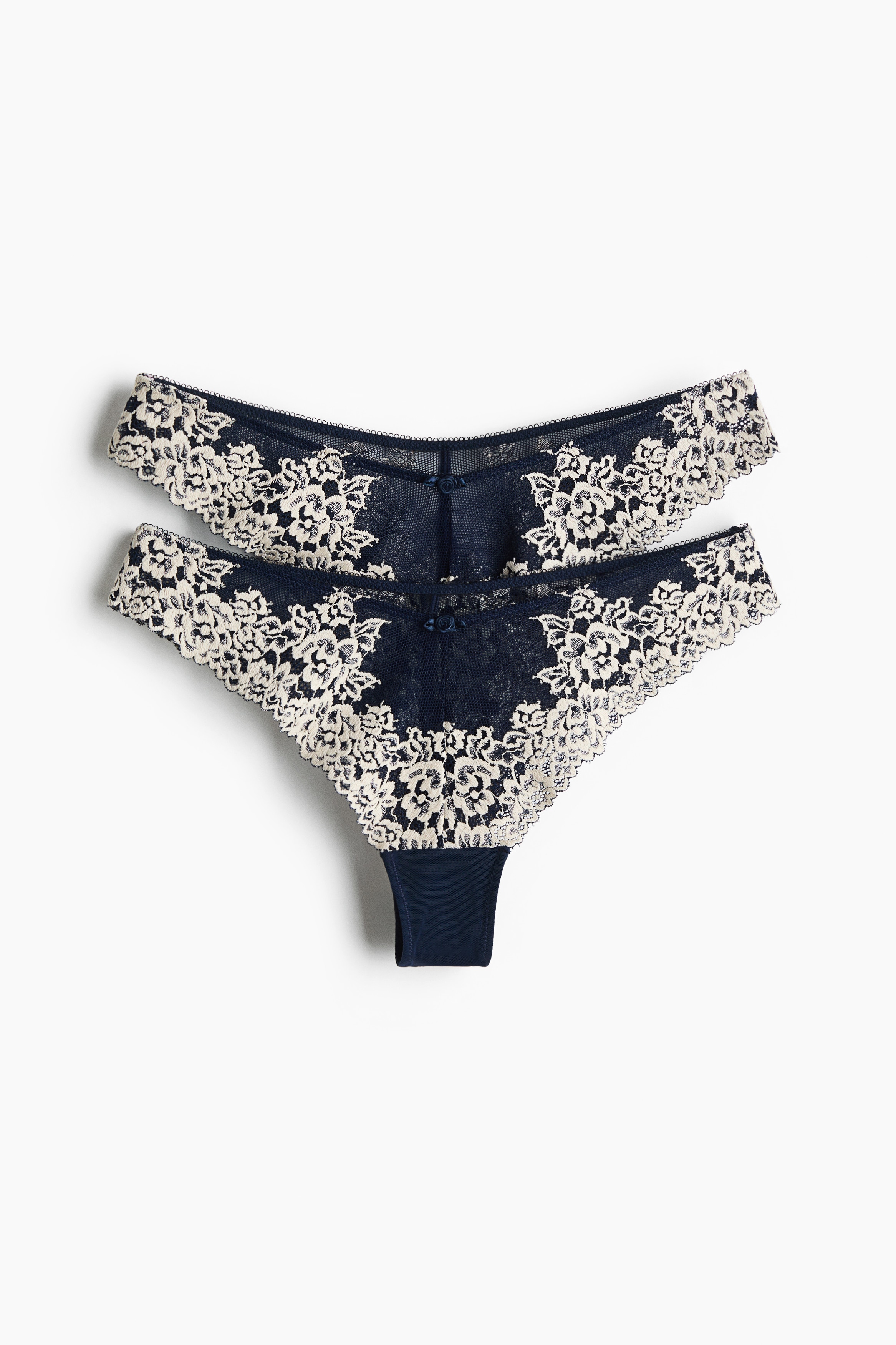 Brazilian in pizzo 2 pezzi - Blu scuro/bianco/Nero/crema/Marrone chiaro/crema/Crema/Rosa chiaro/Azzurro/crema