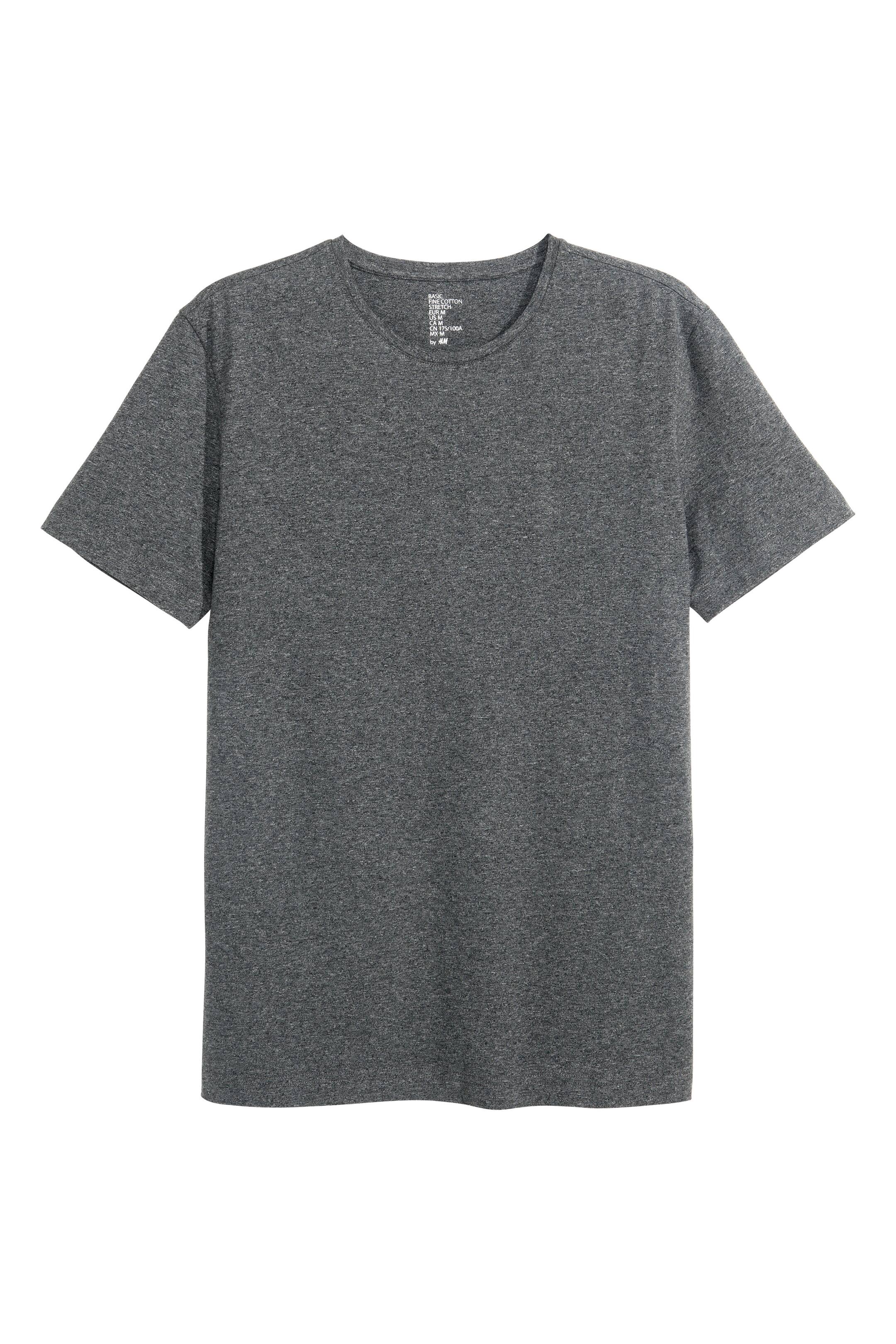 Zobrazit větší obrázek: Tričko Slim fit - Tmavě šedý melír - MUŽI | H&M CZ 1