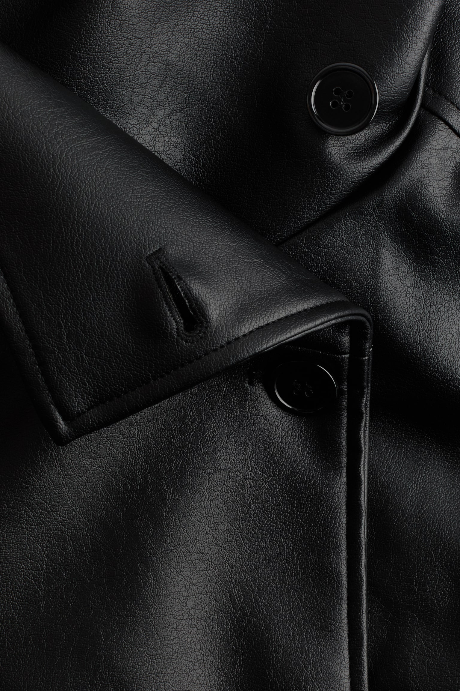 Женская куртка H&M Double-Breasted Funnel-Collar, цвет: Чёрный — фото 7