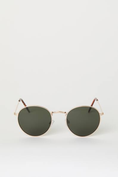 Sonnenbrille - Goldfarben/Dunkelgrün - Men | H&M DE