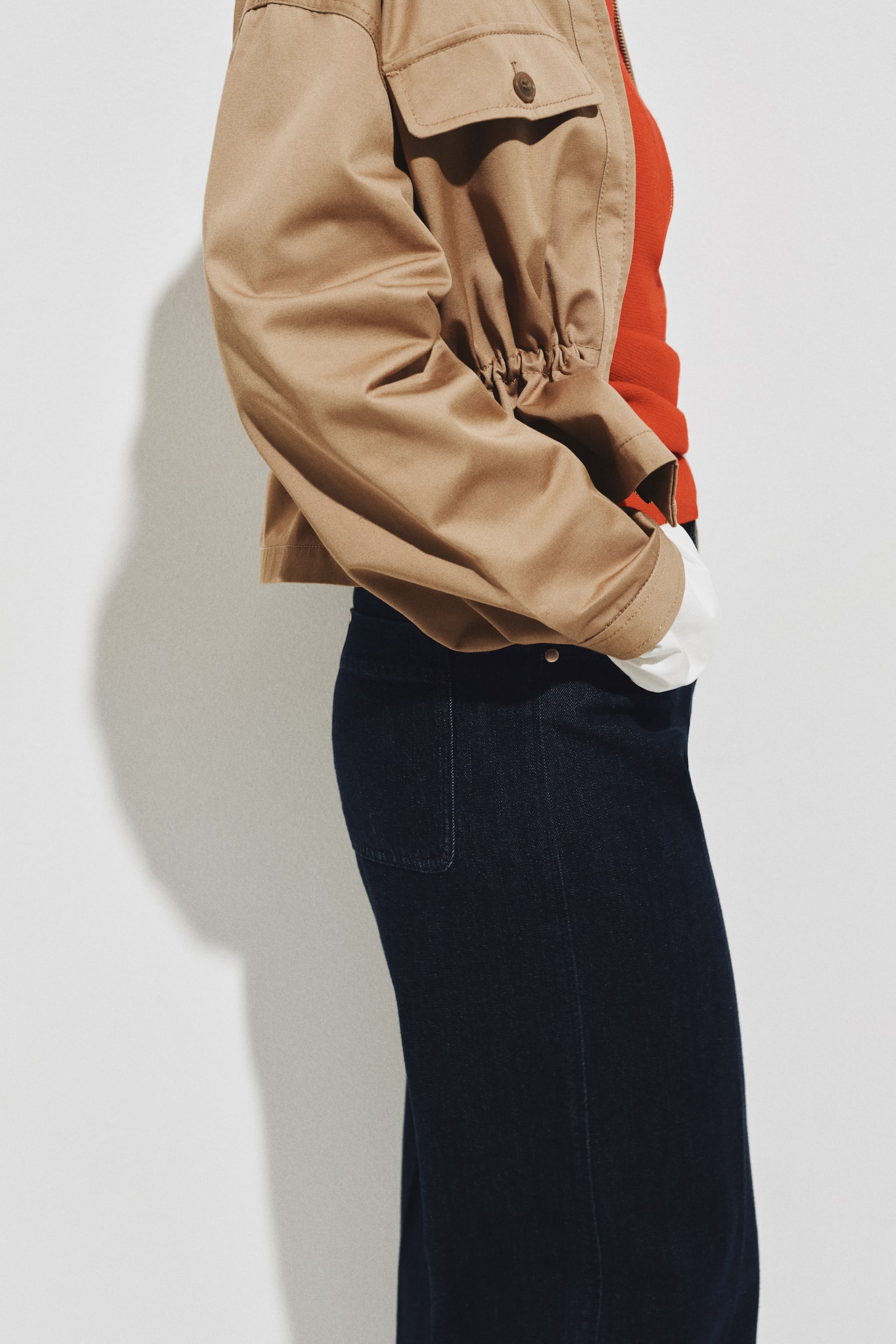 Wide High Waist Jeans - Navy denim blue - 4