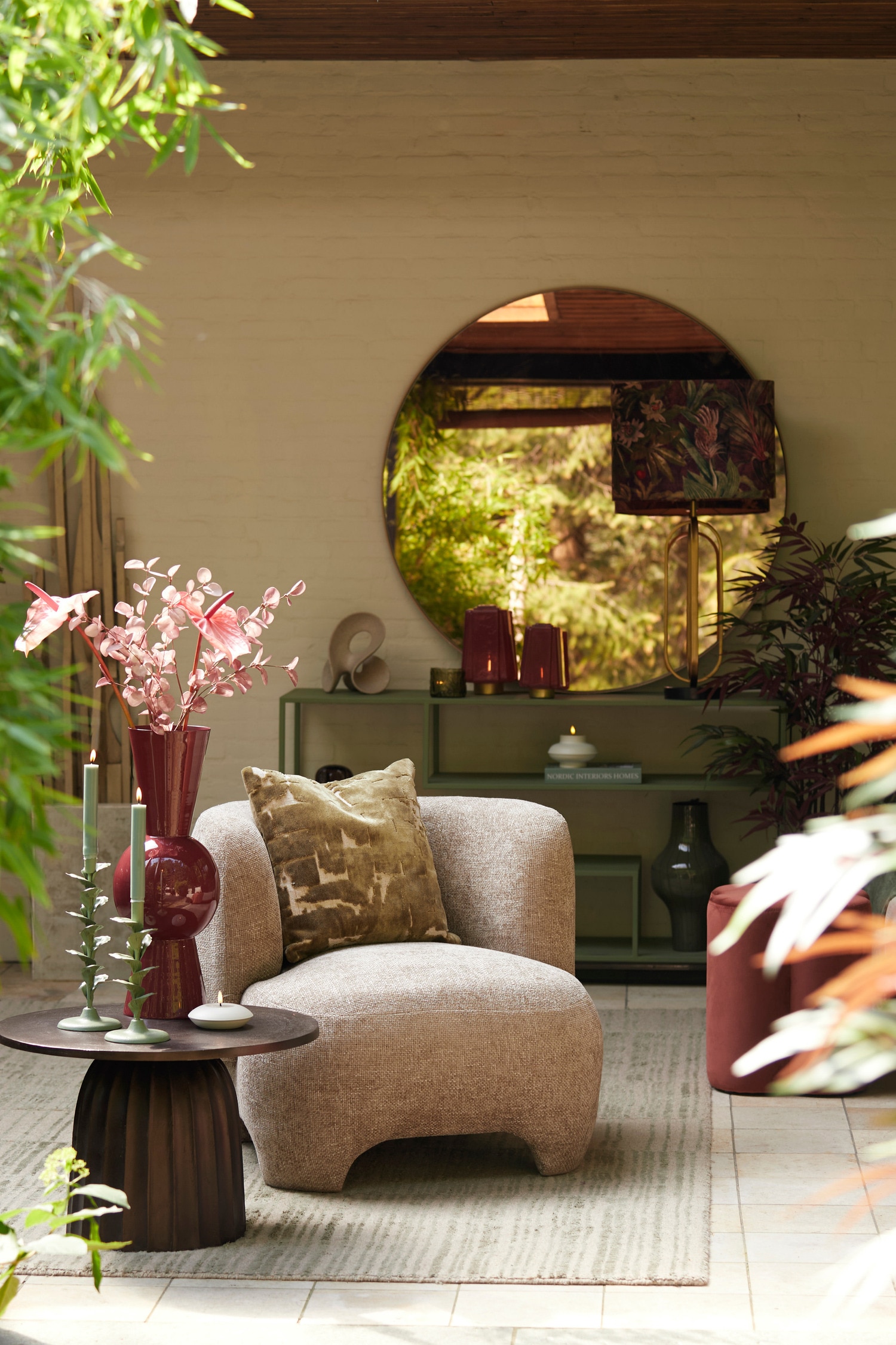 Veglia Side Table - Brown/Brown