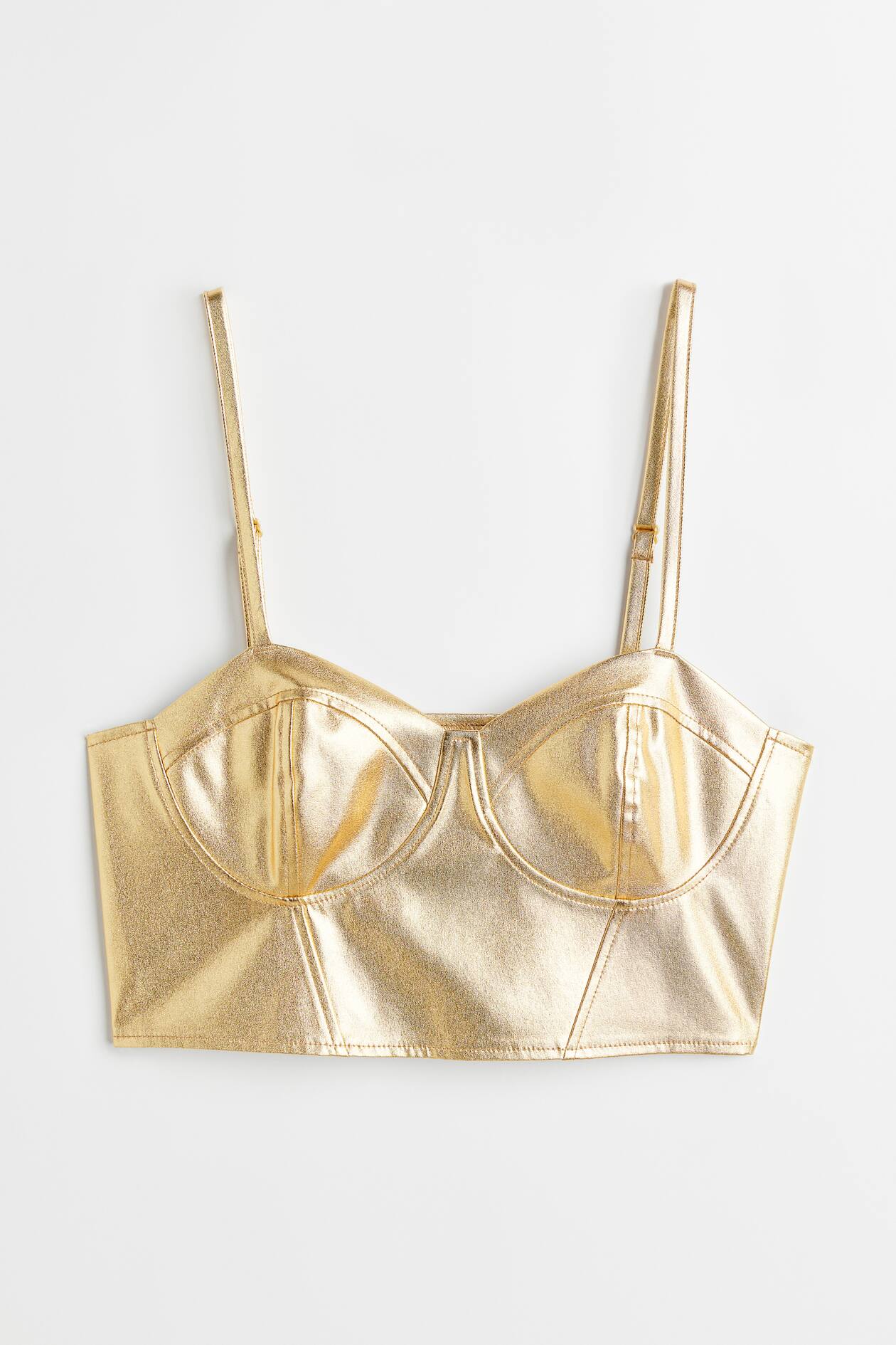 Twill Bustier Top - Gold-colored - Ladies | H&M US
