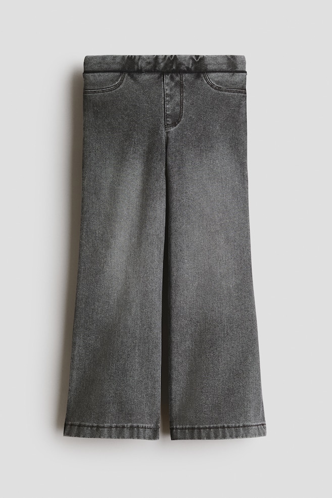 Wijde broek met denimlook - Denimgrijs/Donker denimblauw/Denimgrijs/Licht denimblauw/Licht denimblauw/Zwart/sterren/Licht denimblauw/hartjes - 1