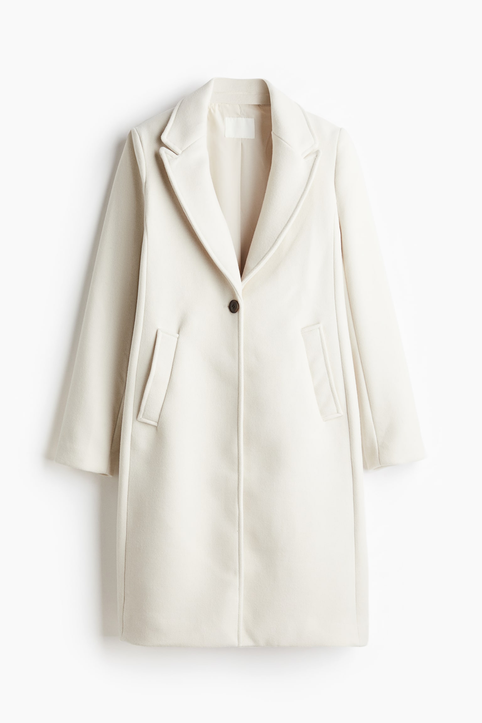 Shoulder-pad coat - Cream - 2