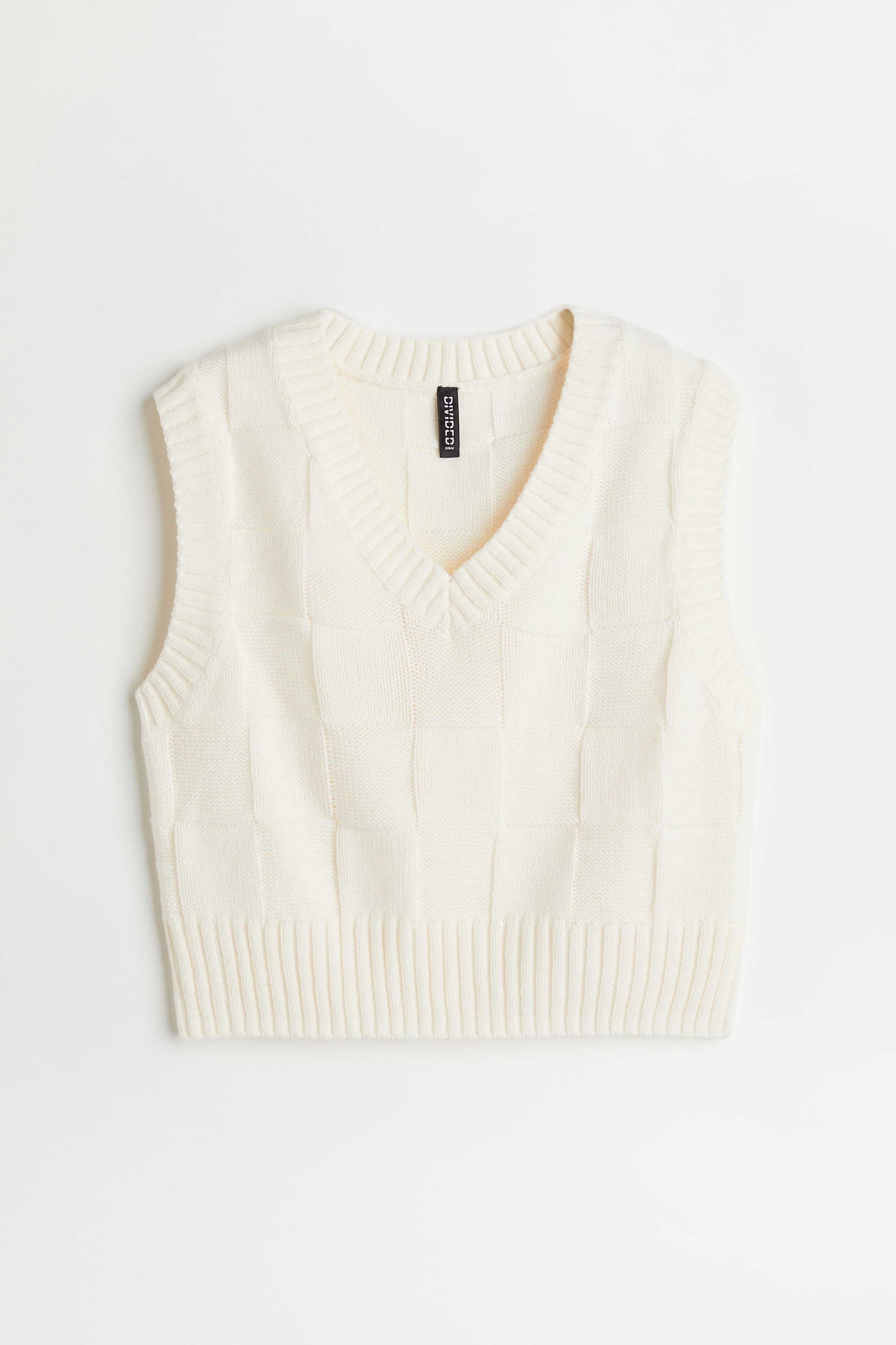 Jacquard-knit Sweater Vest - White - Ladies | H&M US