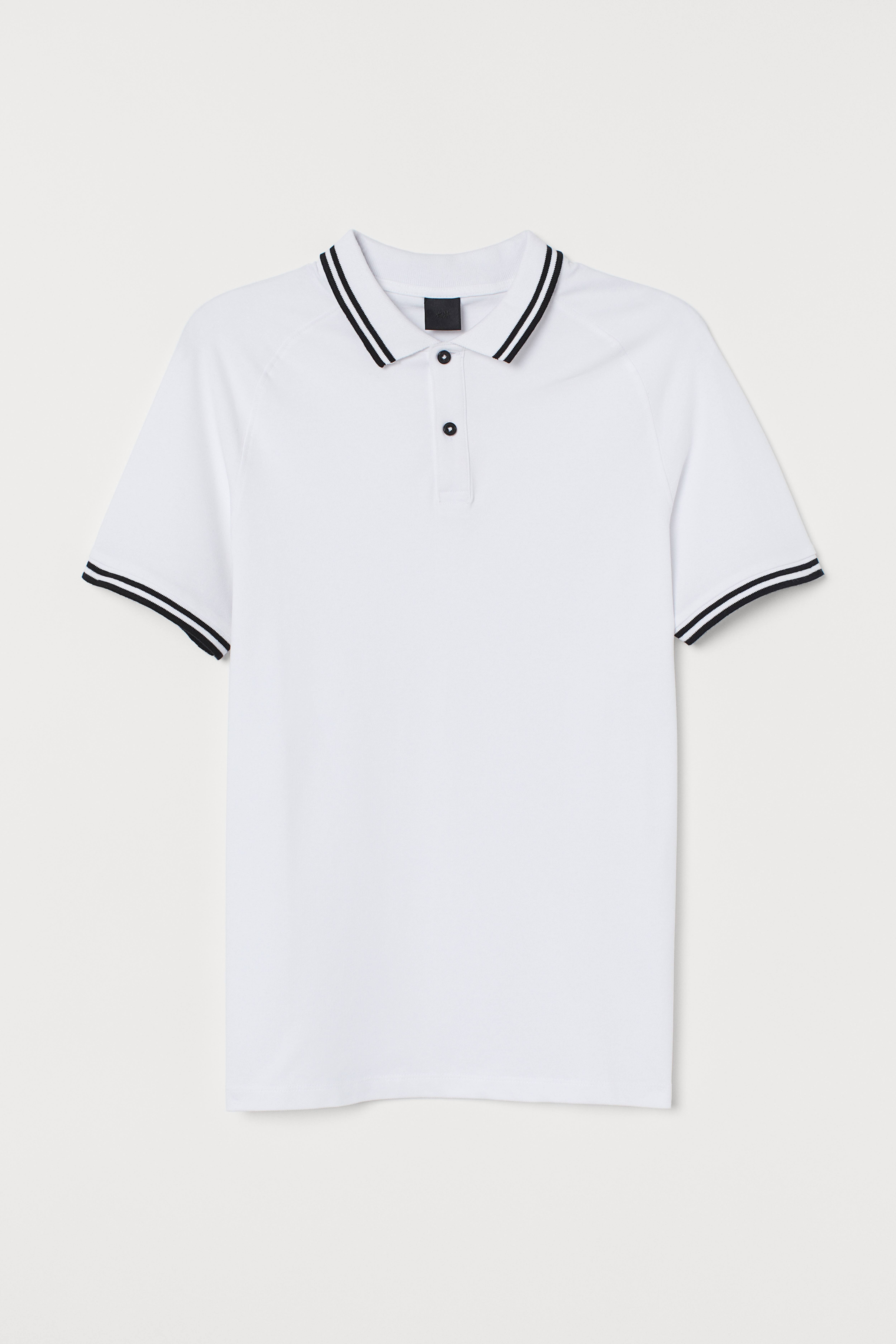 White muscle fit polo fashion