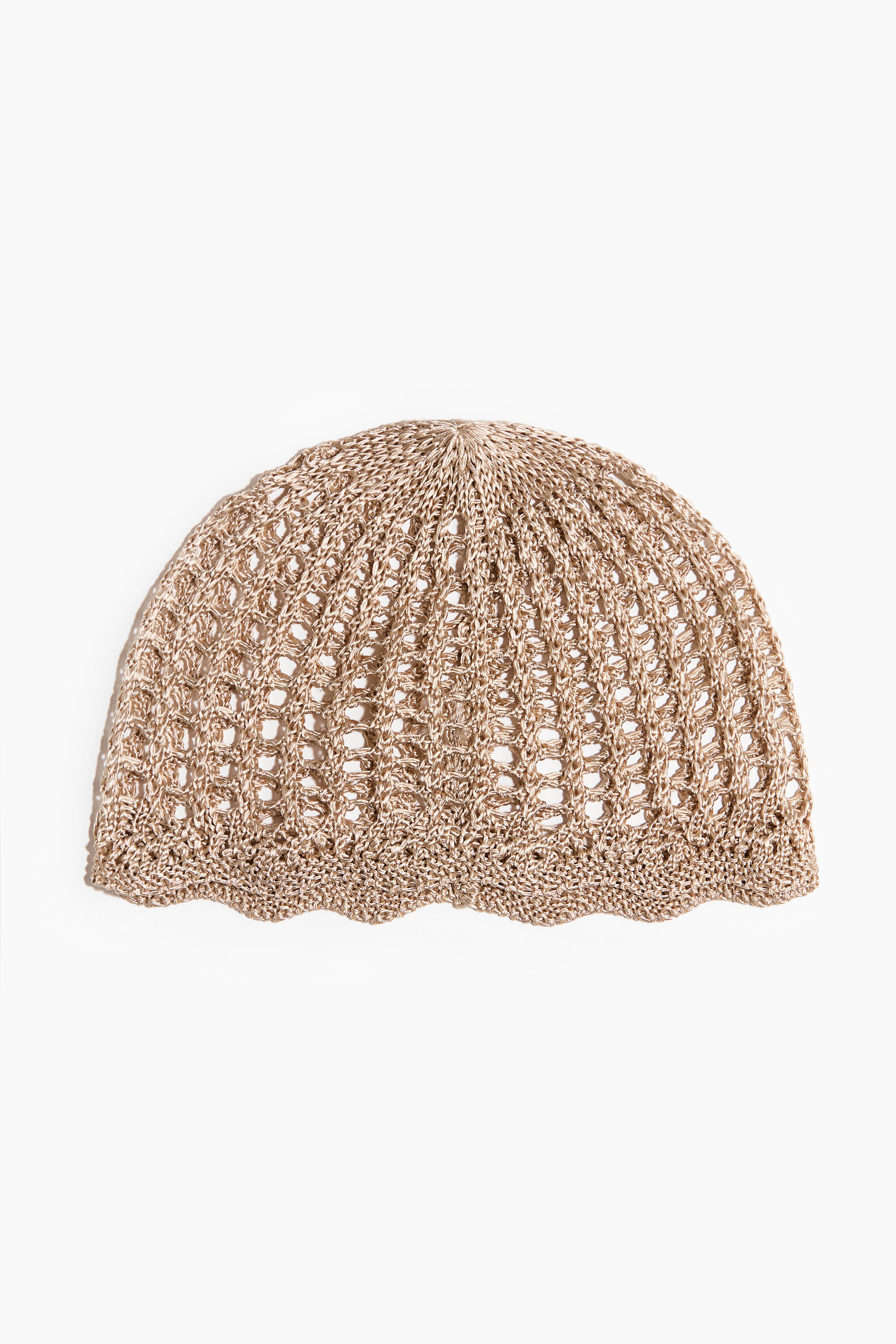 Casquete efecto crochet - Beige