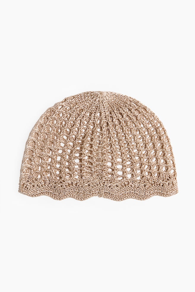 Casquete efecto crochet - Beige/Negro/Beige claro/Violeta claro/Marrón - 1