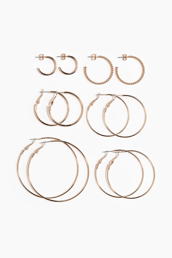 Серьги-кольца H&M, 6 пар