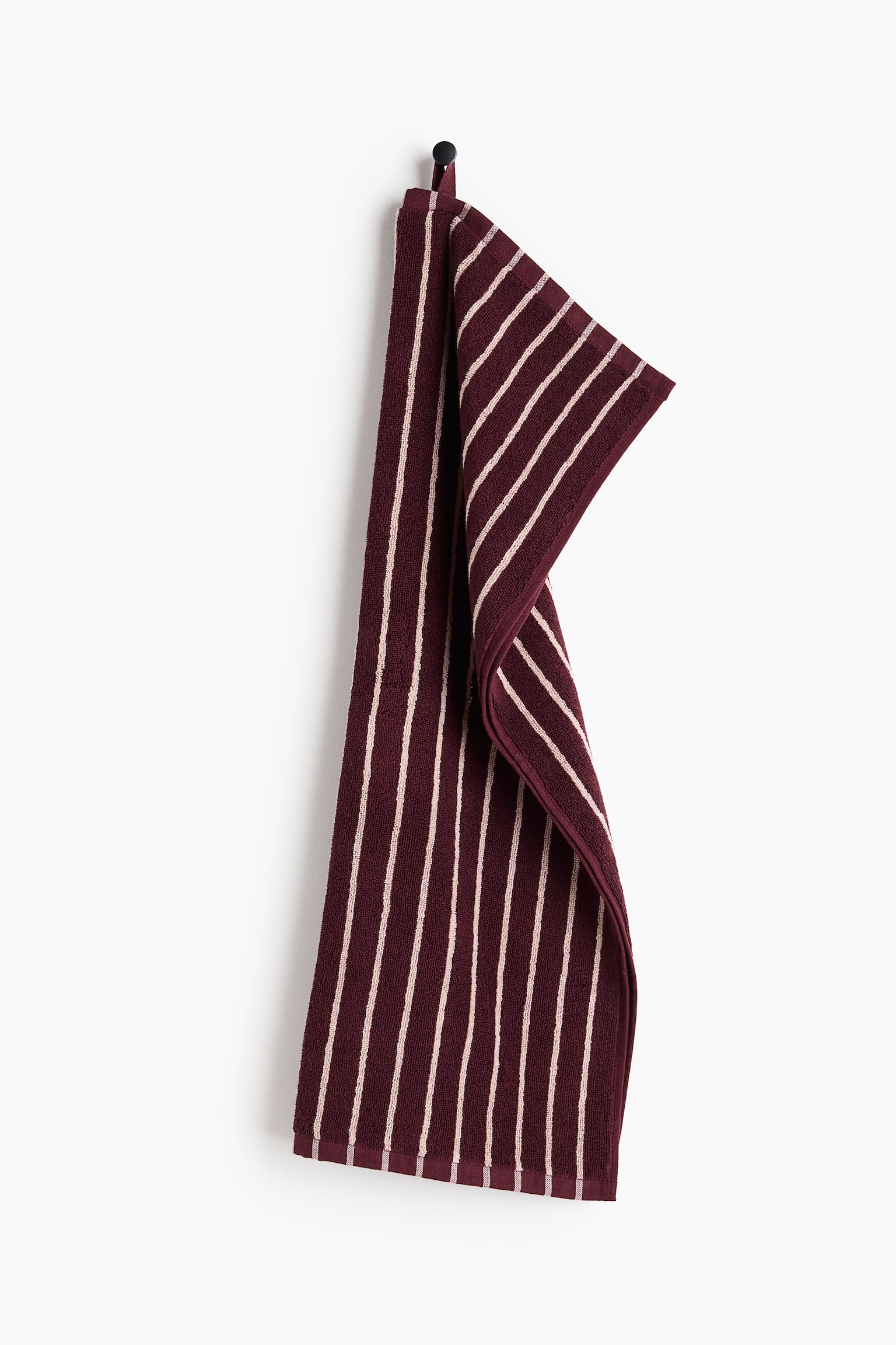 Striped hand towel - Burgundy/Light pink striped/Light mole/Striped/Dark green/Striped/Light grey/Blue striped/White/Dark beige striped - 1