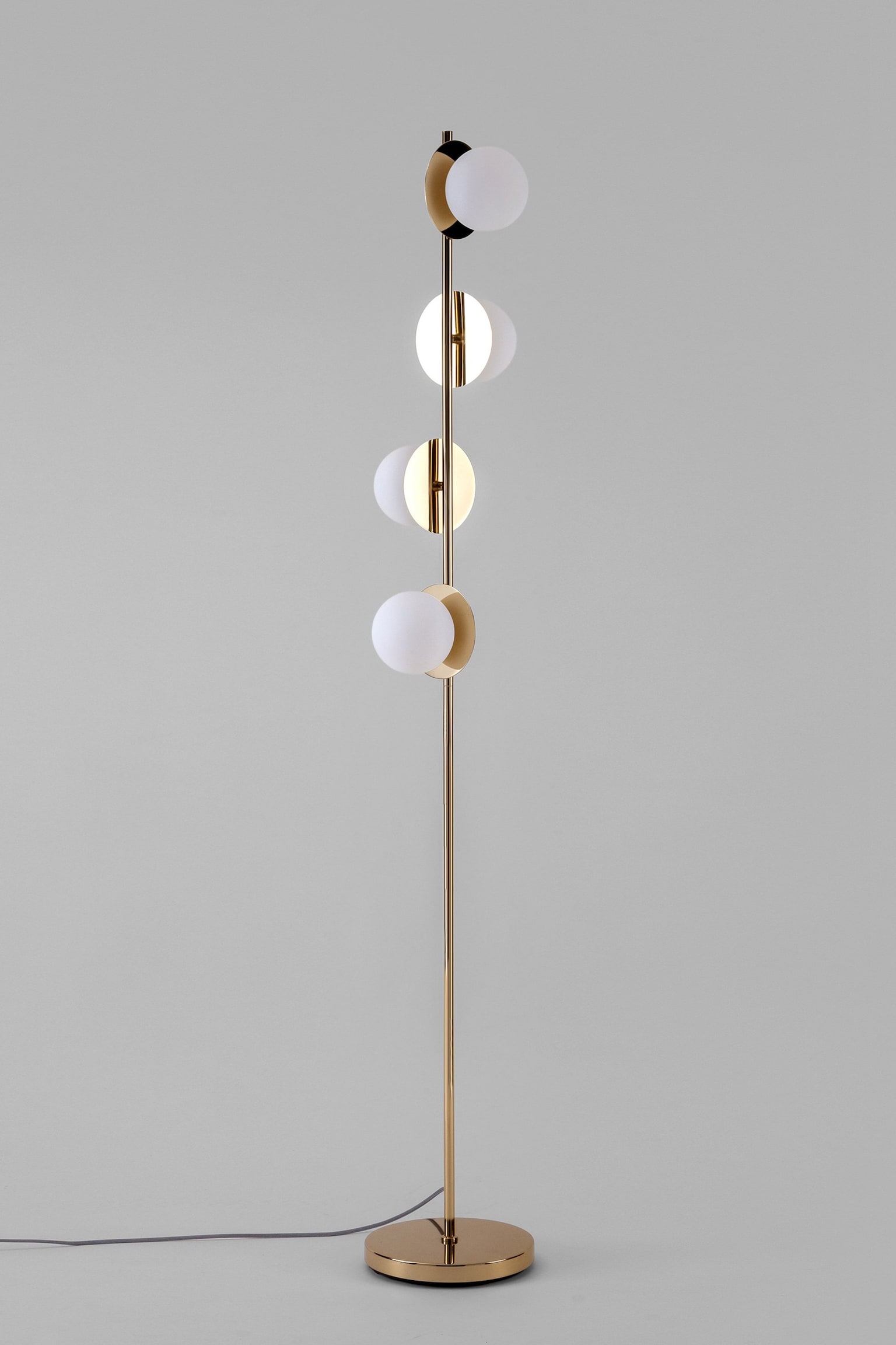 Opal Disk Floor Lamp - Gold - 6