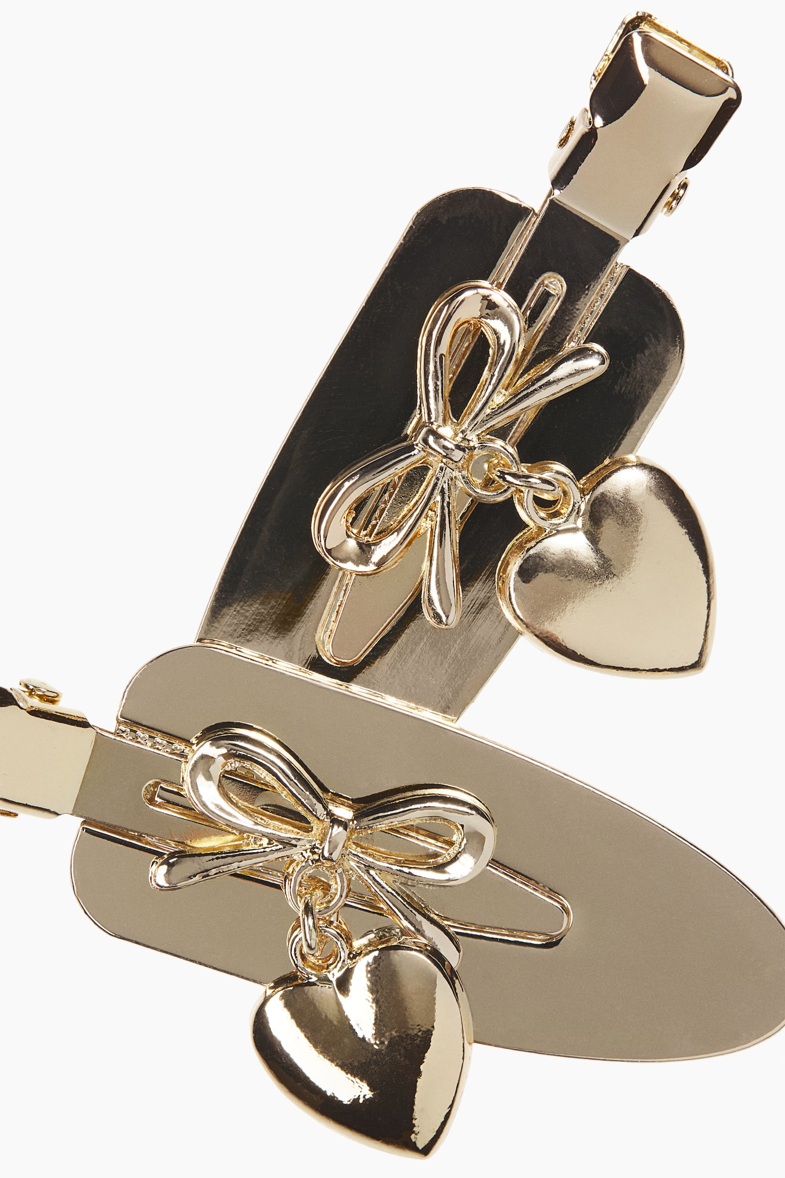 H&M 2-Pack Charm-Detail Hairstyling Clips, цвет: Золотой — фото 3