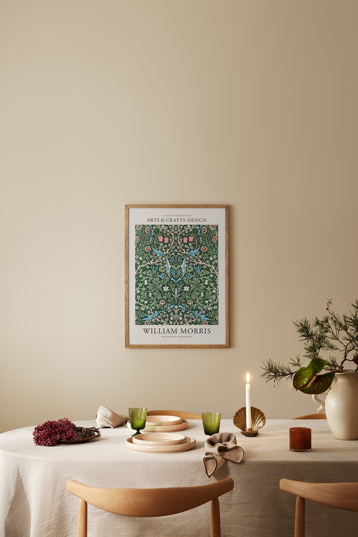 Blackthorn William Morris Poster - Grün