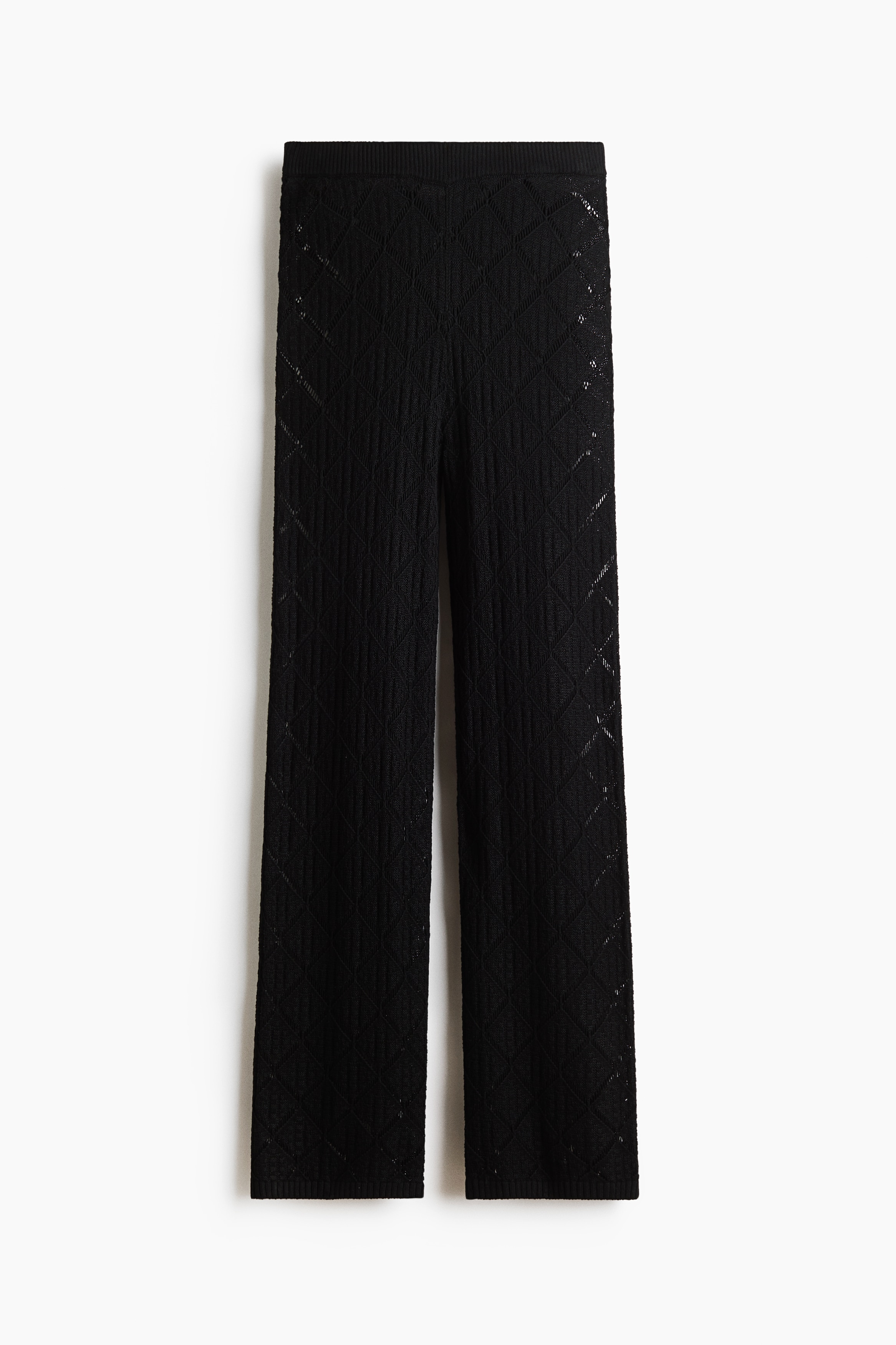 Pantalon façon crochet - Noir