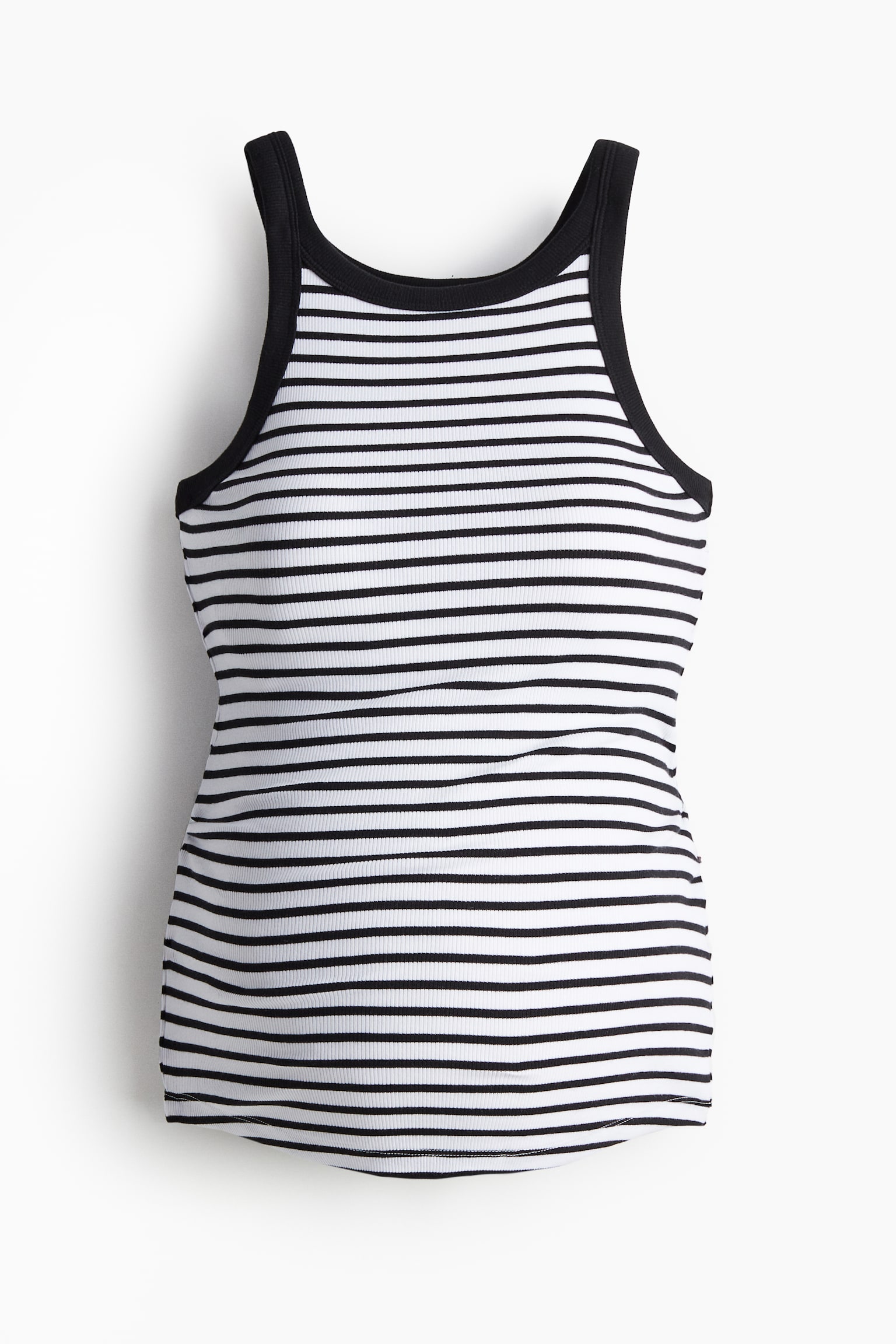 MAMA Rib Tank - White/Black stripe/Cream/Dark grey/Black/White - 2