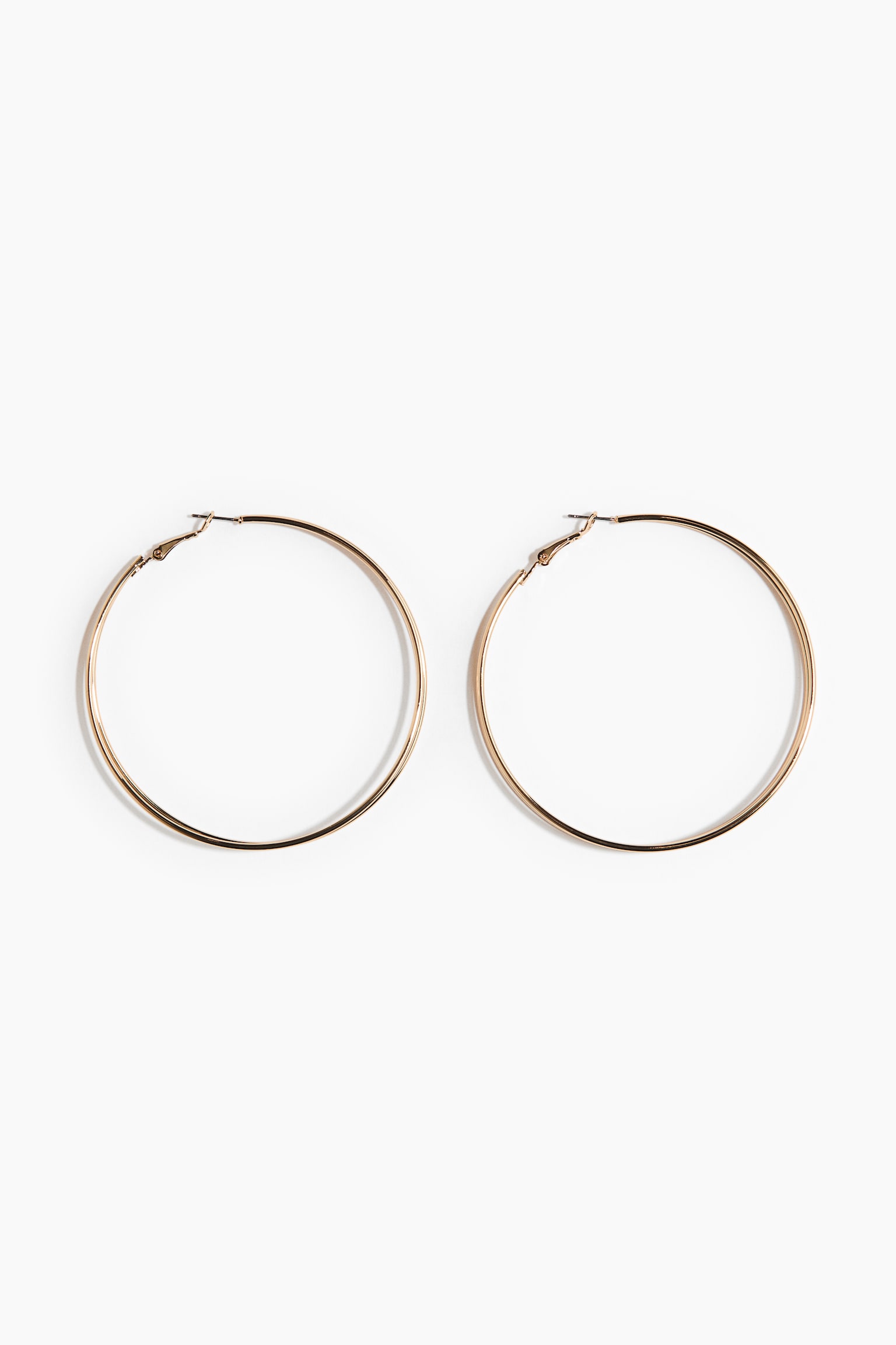 Double hoop earrings - Gold-coloured - 1