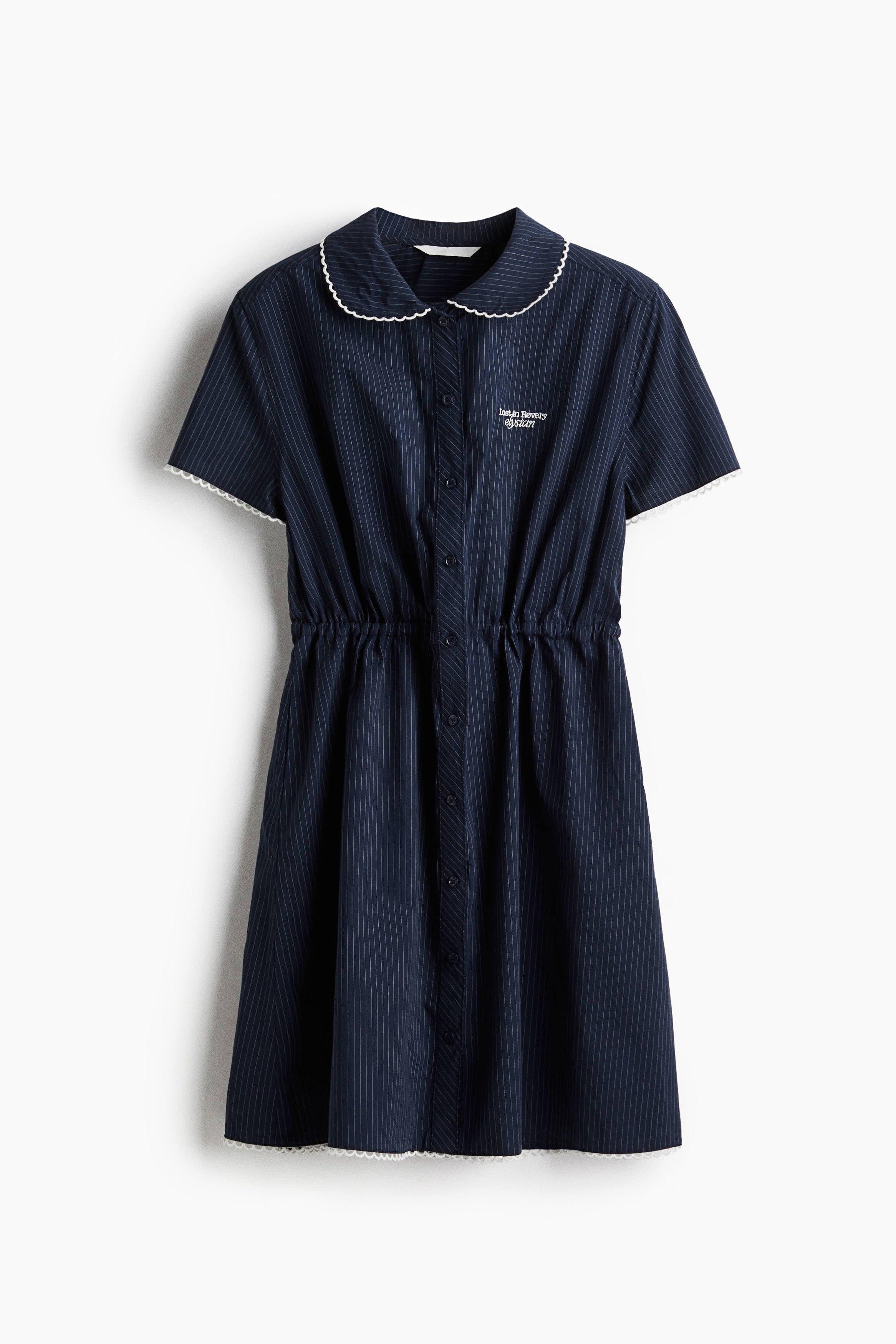 【新品未使用！】Pin-Stripe Belted Flared Dress M 新品未使用！】Pin-Stripe Belted Flared Dress M Combined