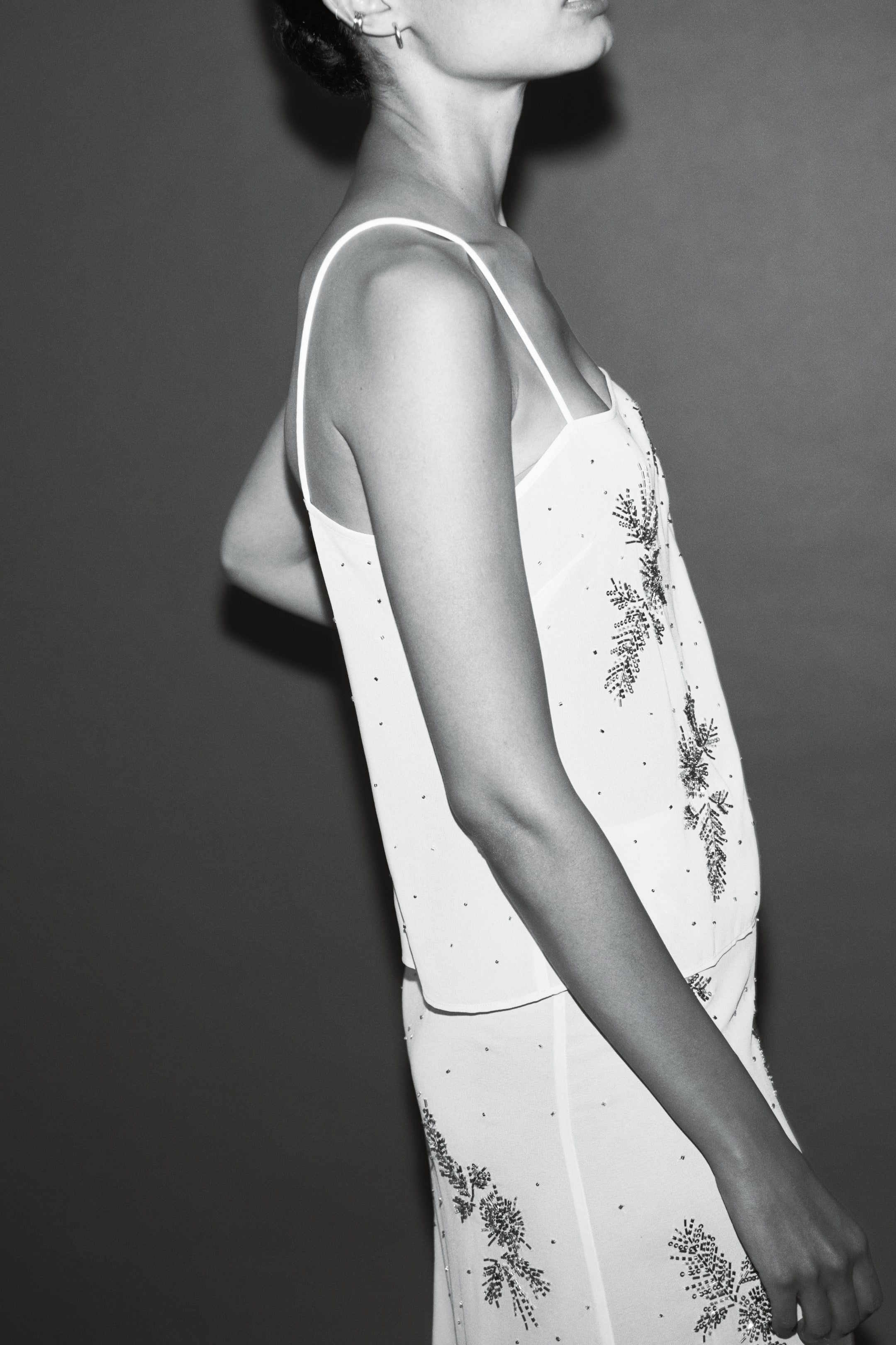 Embellished Sheer Camisole Top