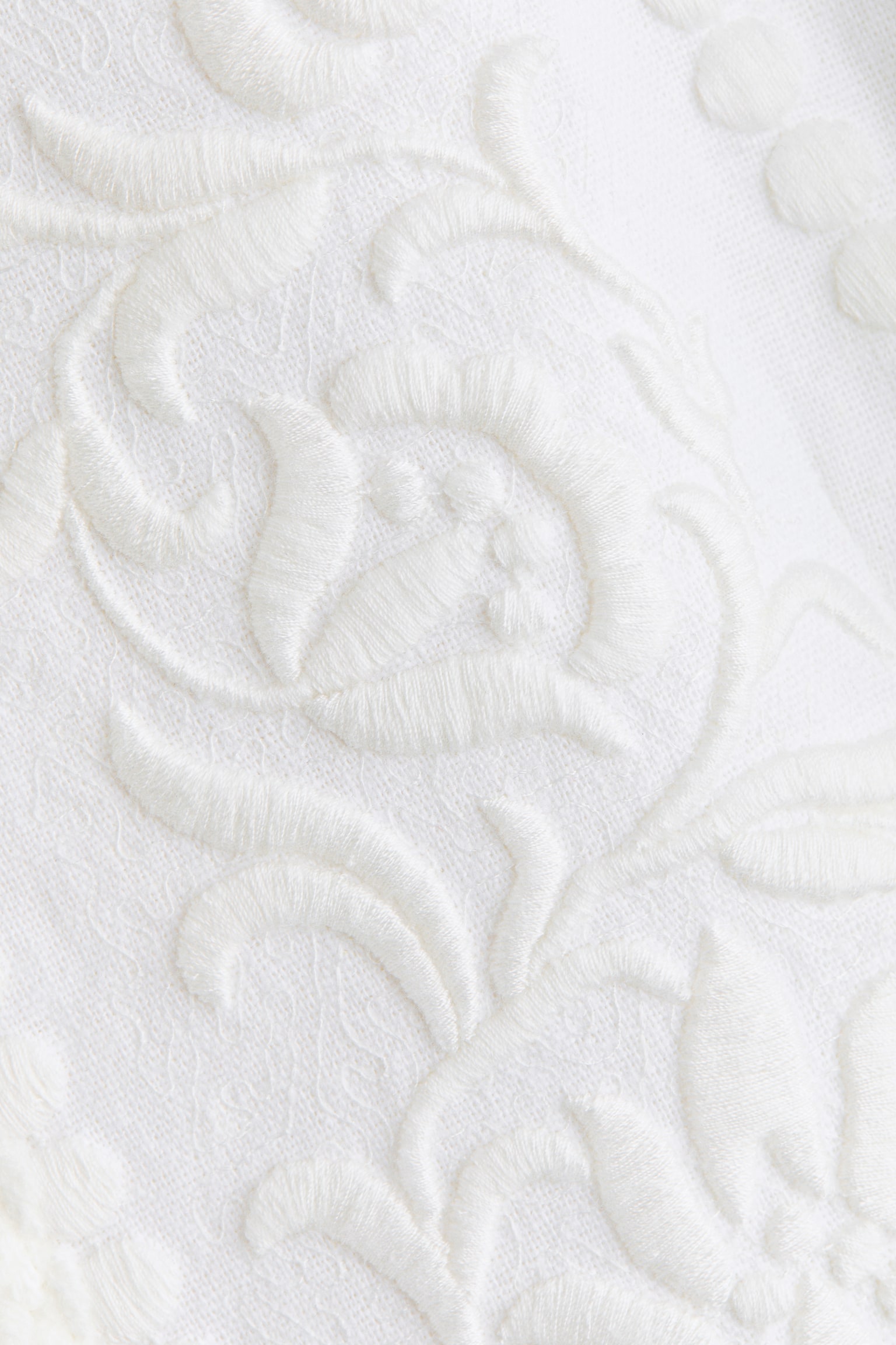 Linen-blend bolero blazer - White - 7