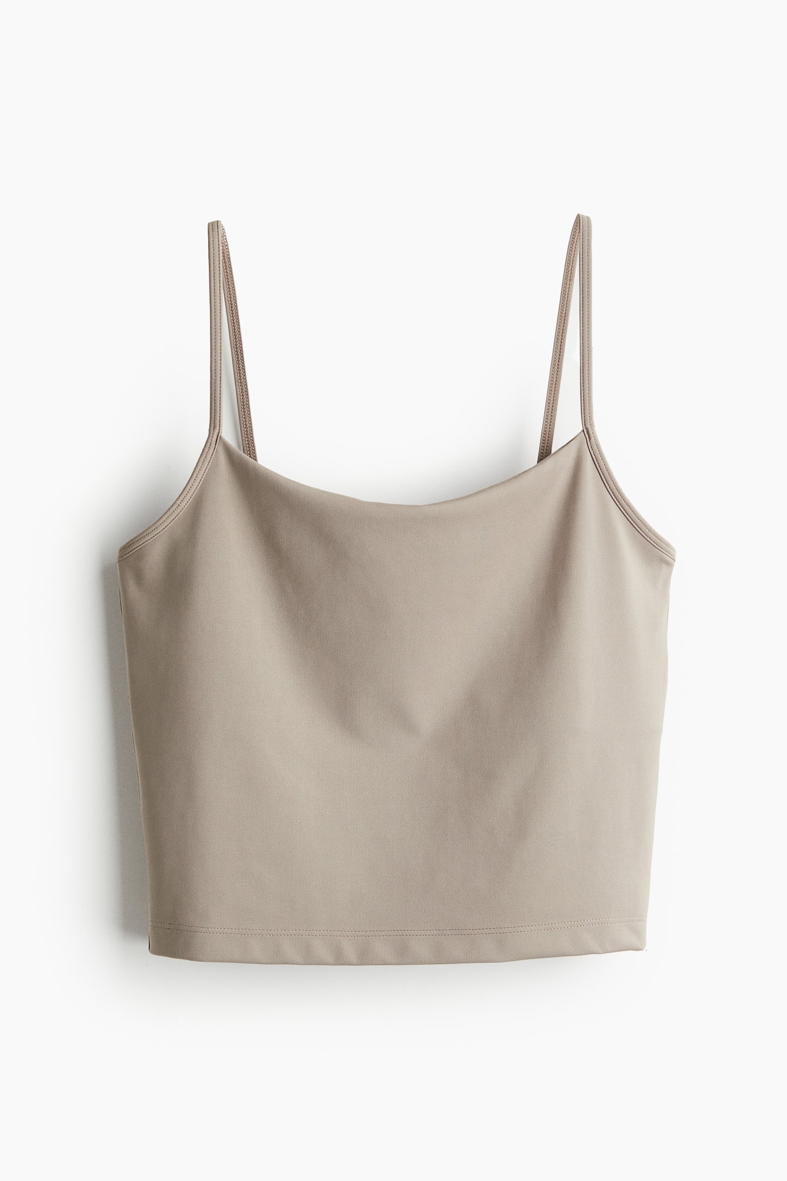 Cropped sports vest top in DryMove™ - Beige/Dark grey/Navy blue/White - 2