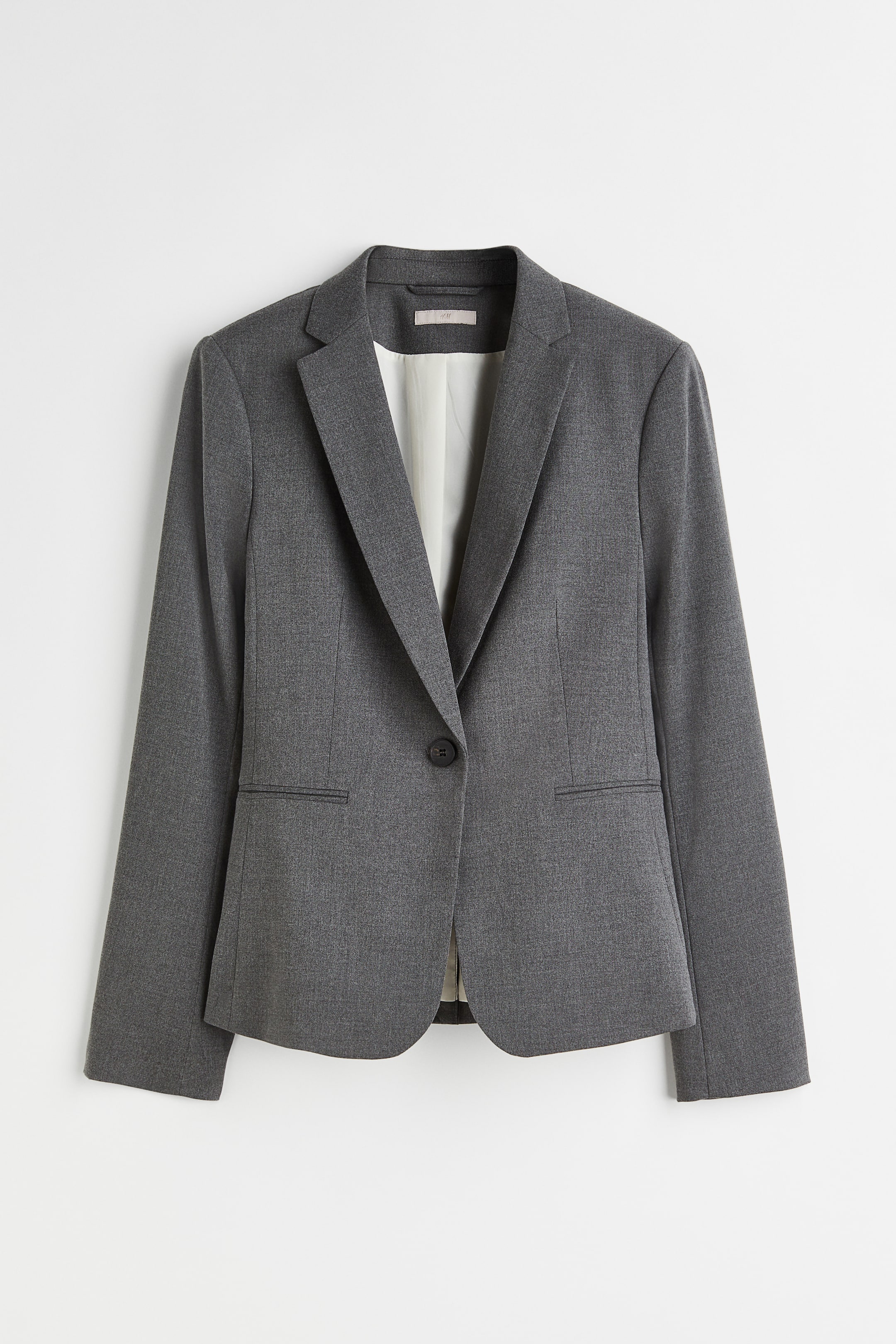 Fitted jacket - Dark grey marl - Ladies | H&M GB