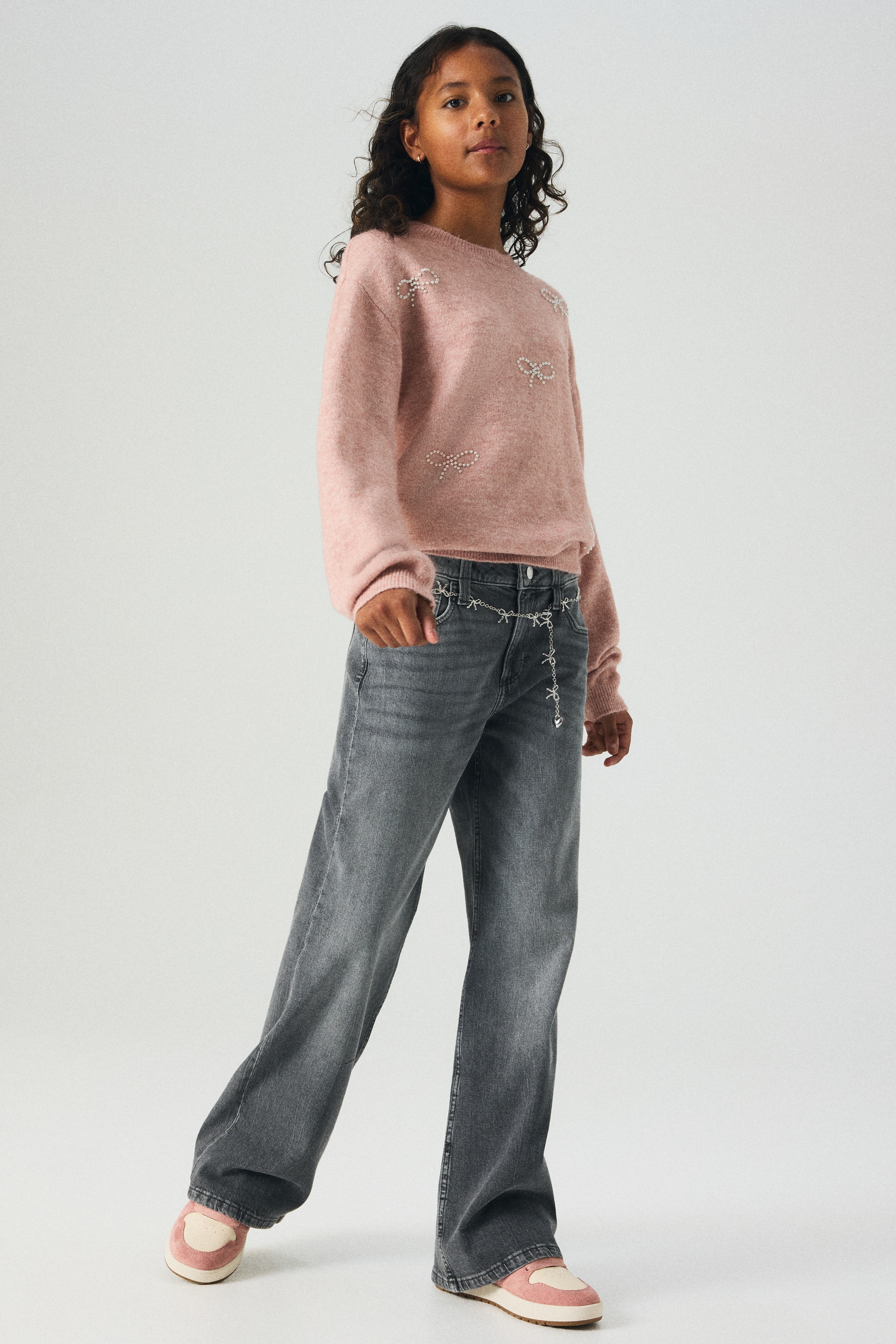 Girls - Pink Trainers - Size: 6  - H&M