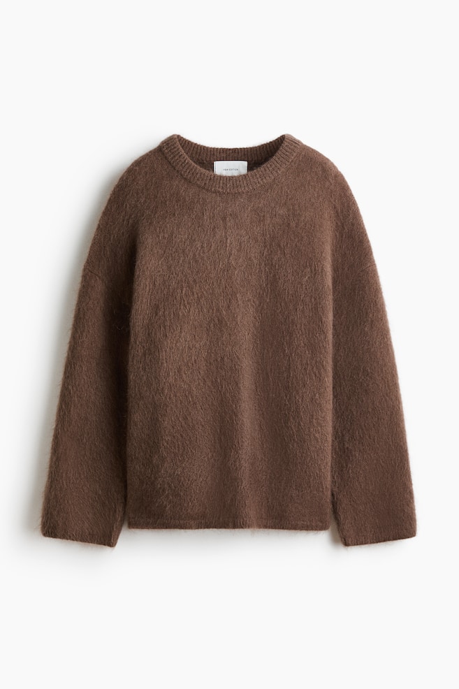 Jersey oversize en mezcla de mohair - Topo oscuro/Azul claro/Amarillo claro/Violeta empolvado/Gris empolvado oscuro/Marrón oscuro/Beige claro/Verde/Blanco/Beige oscuro/Beige claro/Negro/Amarillo mostaza/Azul marino - 1