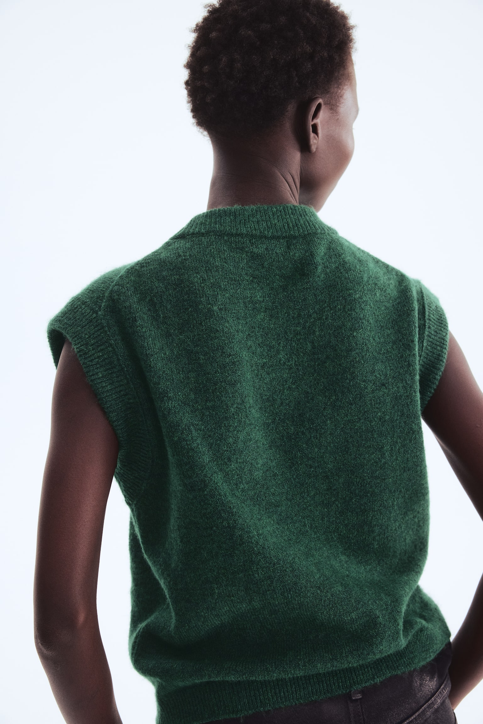 Sweater vest - Dark green - 3