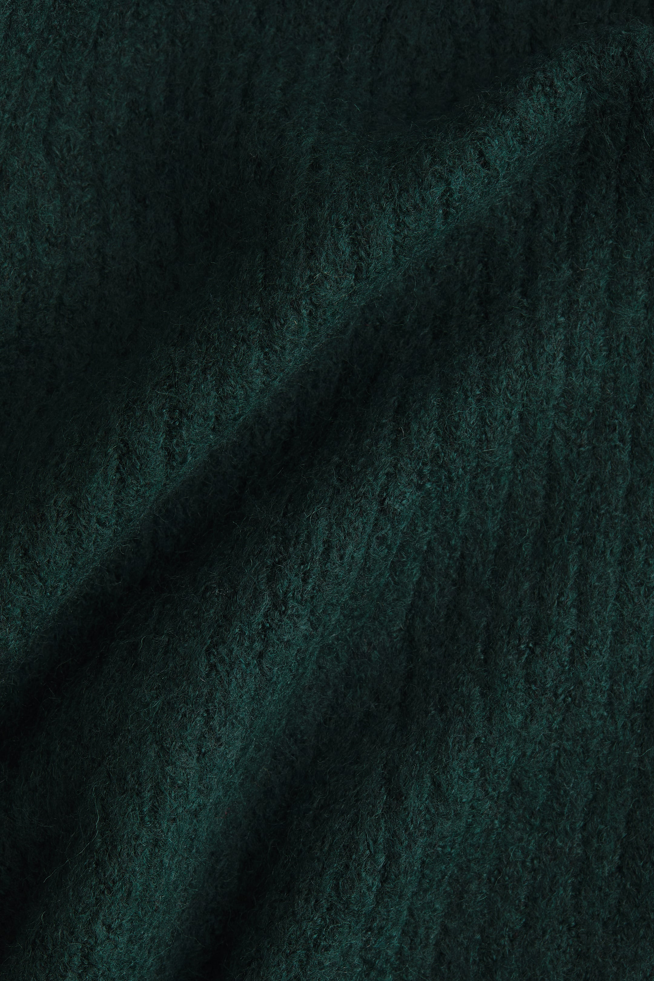 View larger image: Rib-knit off-the-shoulder dress - Dark green - Ladies | H&M IE 2