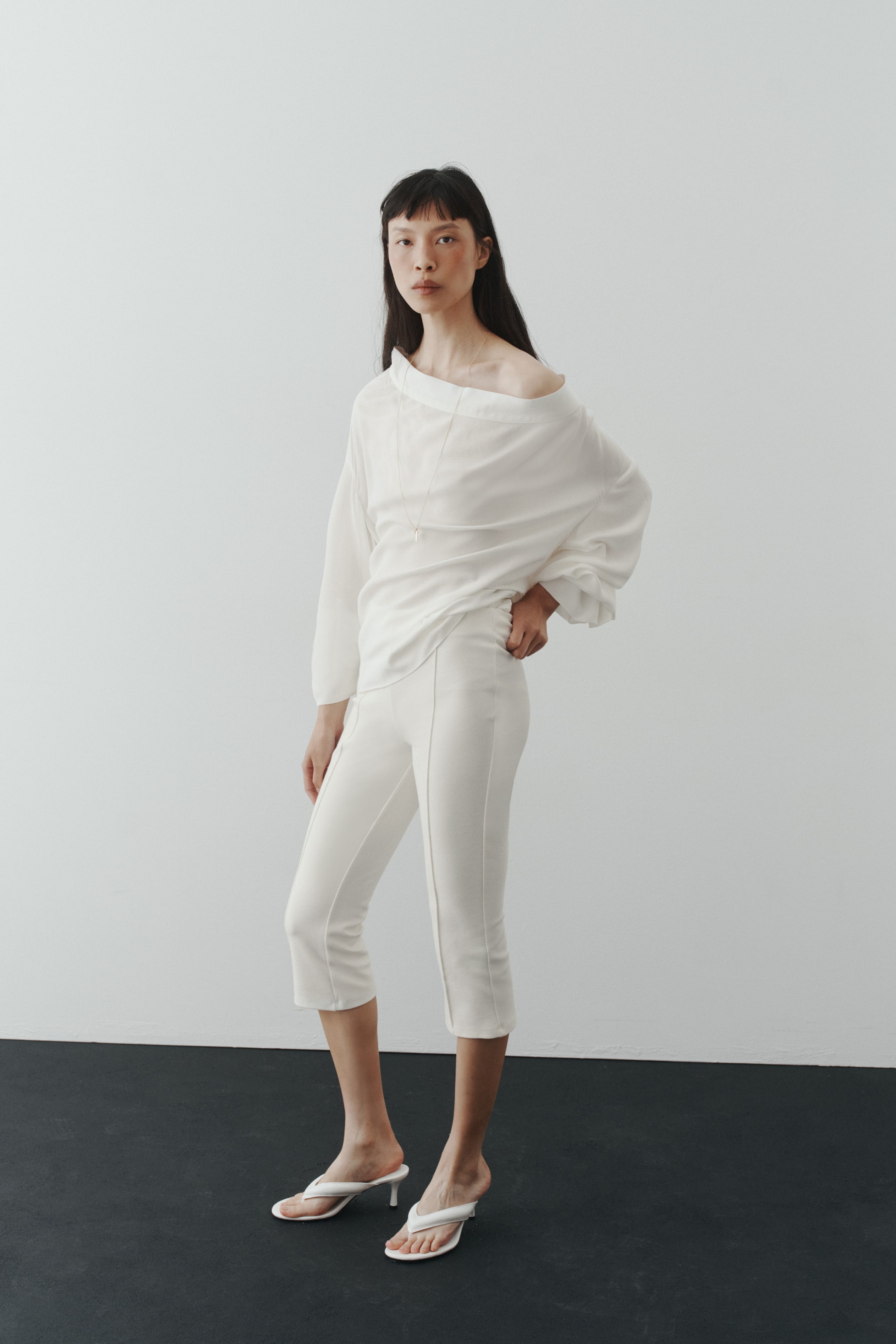 Creased Capri Pants