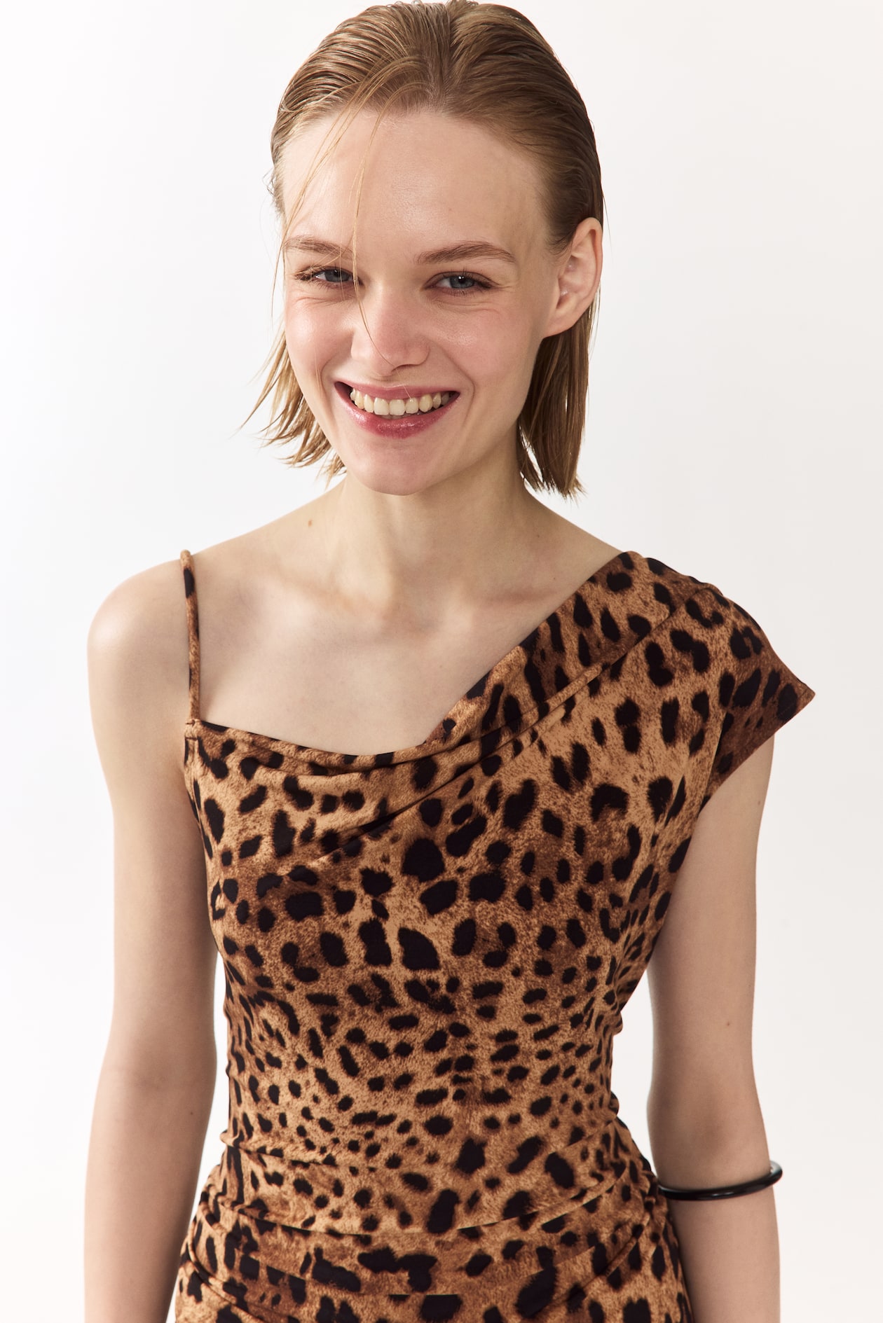 Asymmetric Jersey Dress - image 3