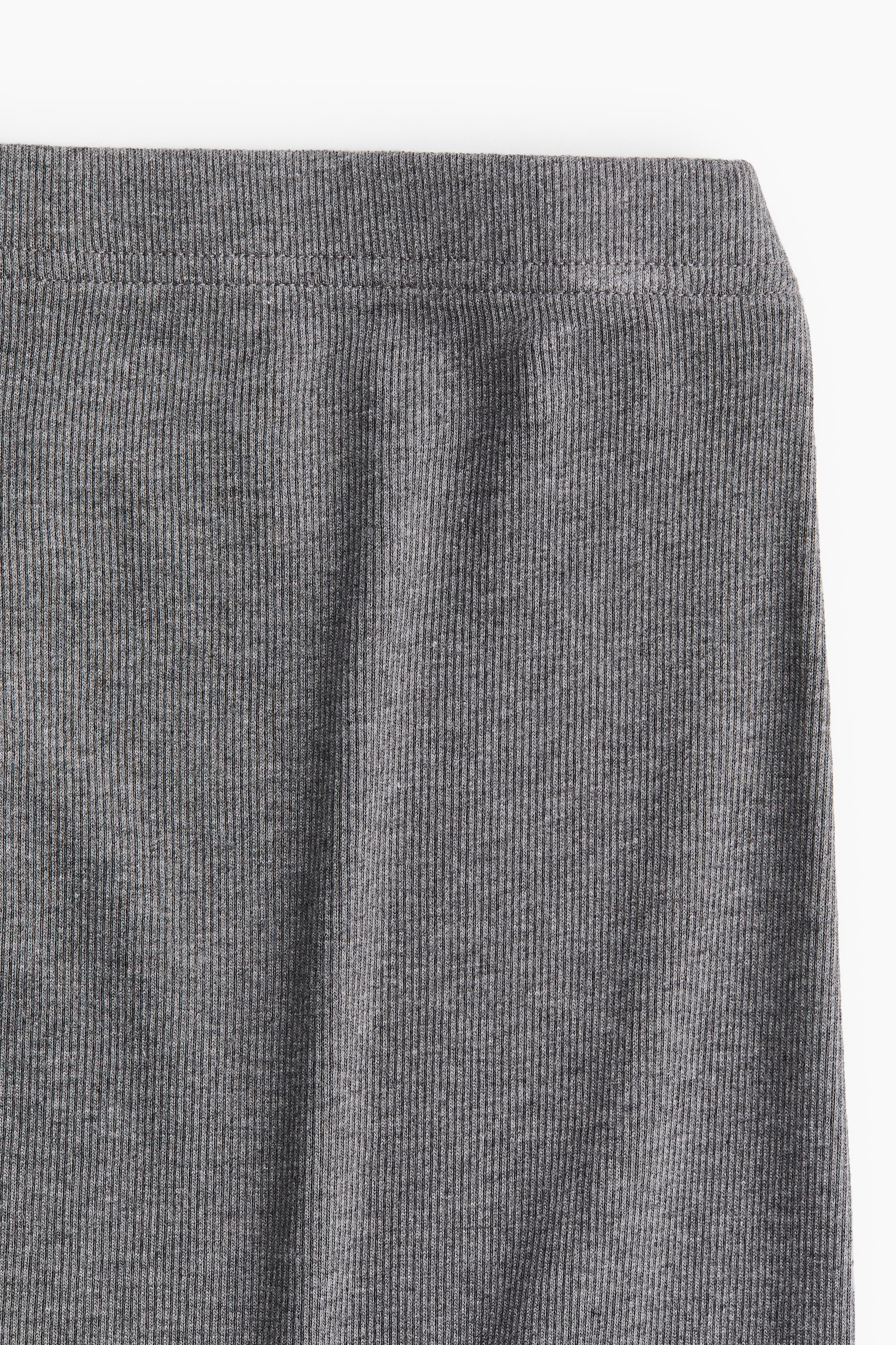 MAMA Long ribbed skirt - Grey marl/Greige marl - 4