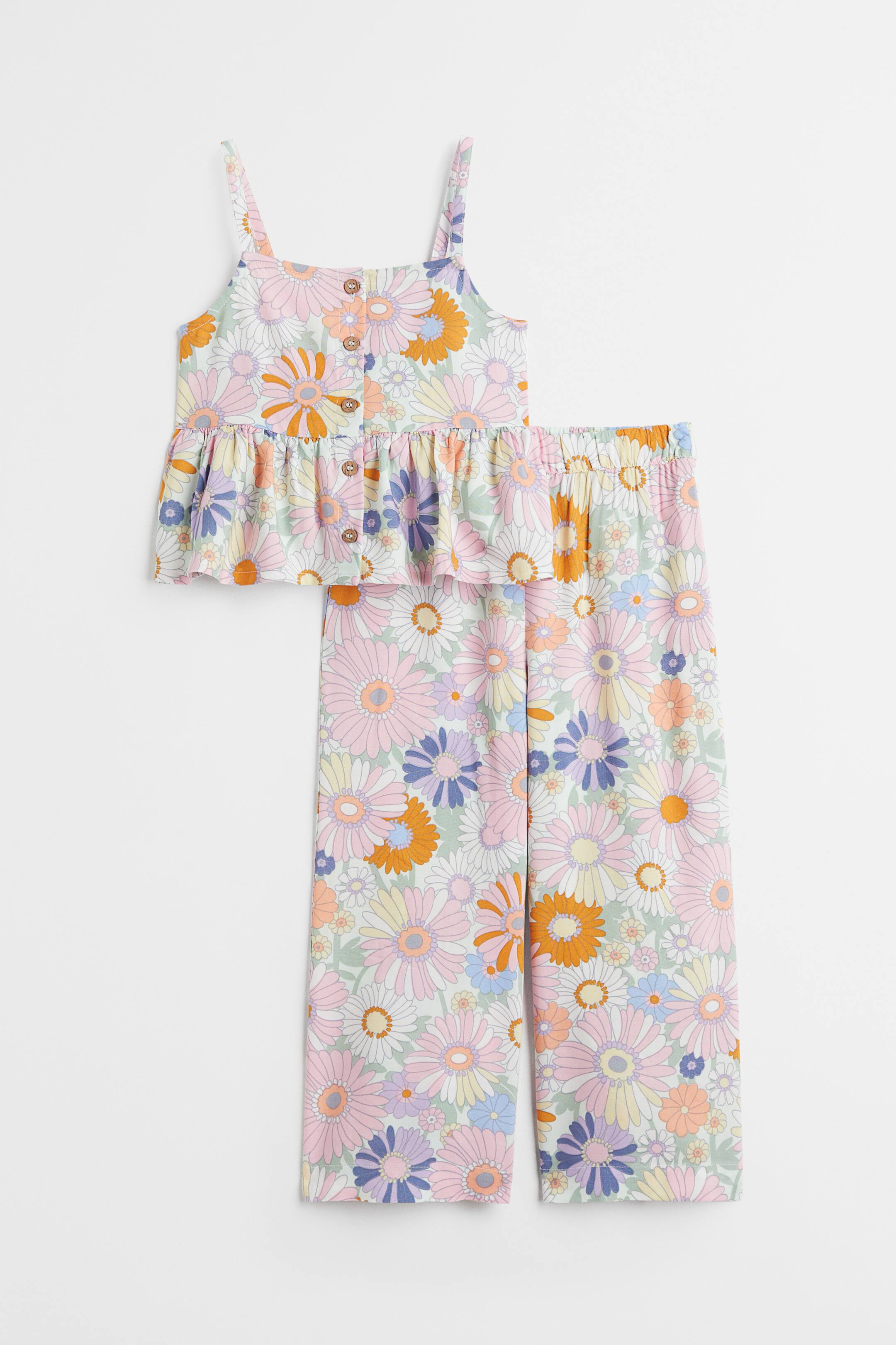 查看大圖: 2件組套裝 - 淺粉紅色/花朵 - Kids | H&M 1