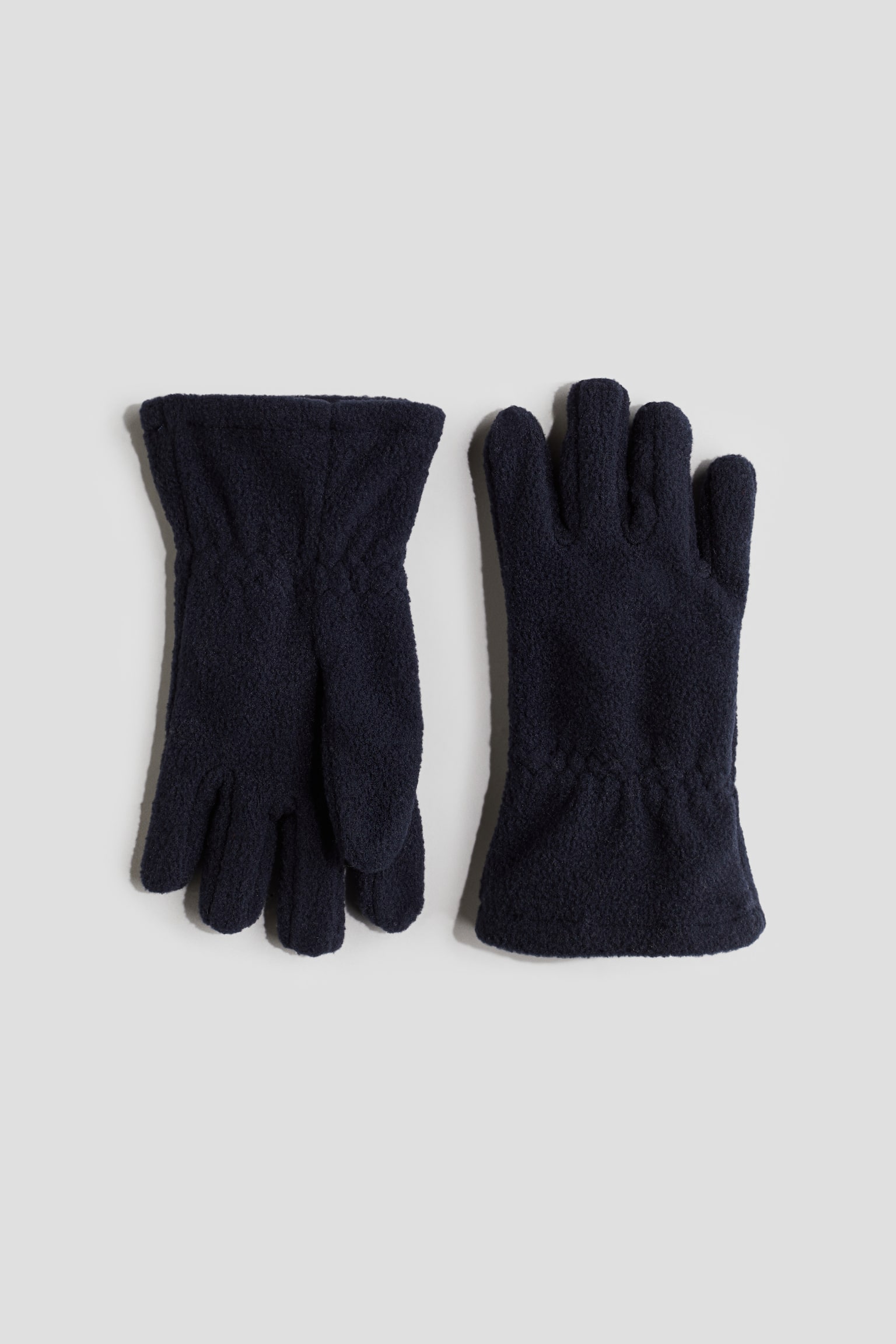 Fleece gloves - Navy blue/Light dusty pink - 1