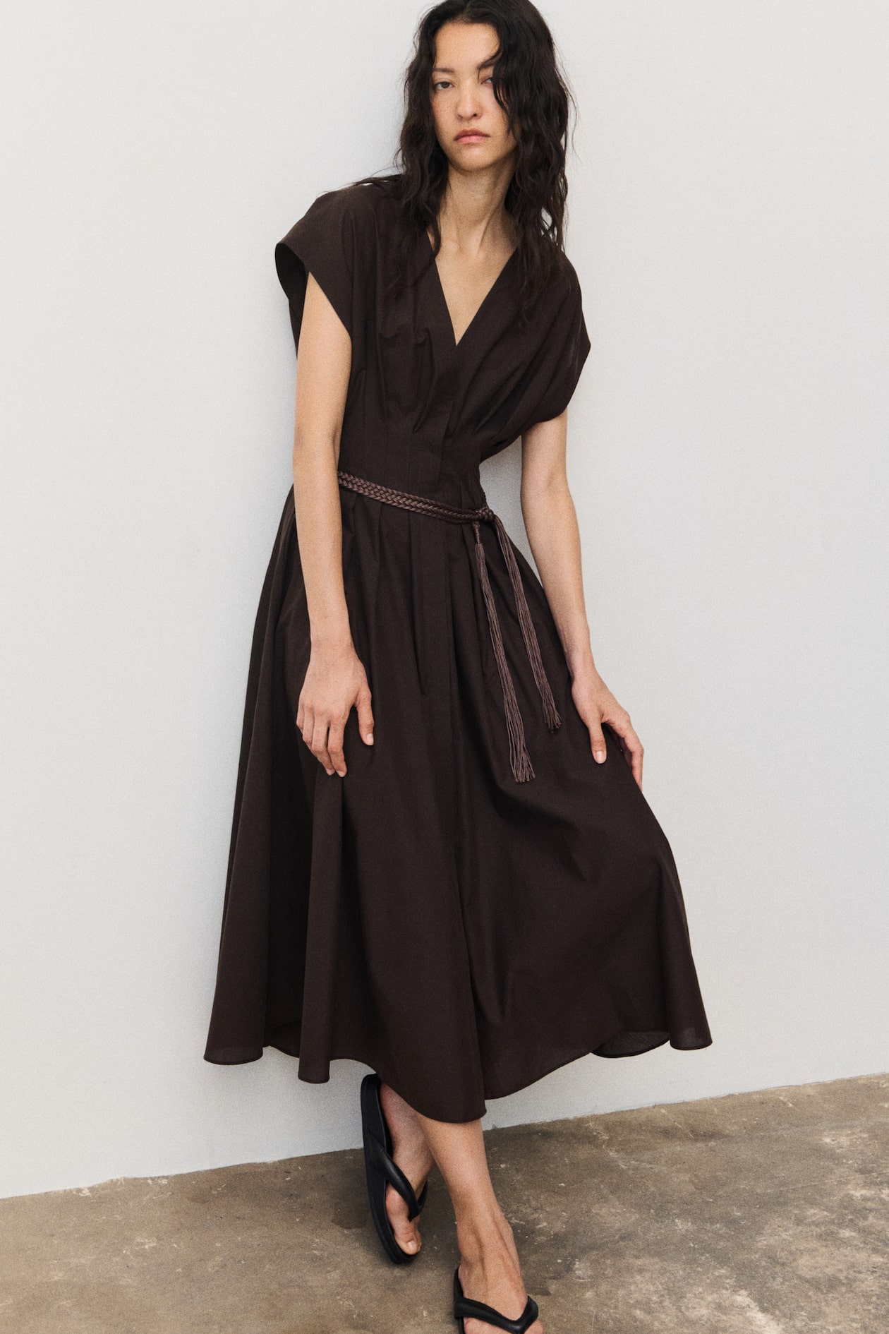 a line dress with studs h&m Women's Black Studded Dress