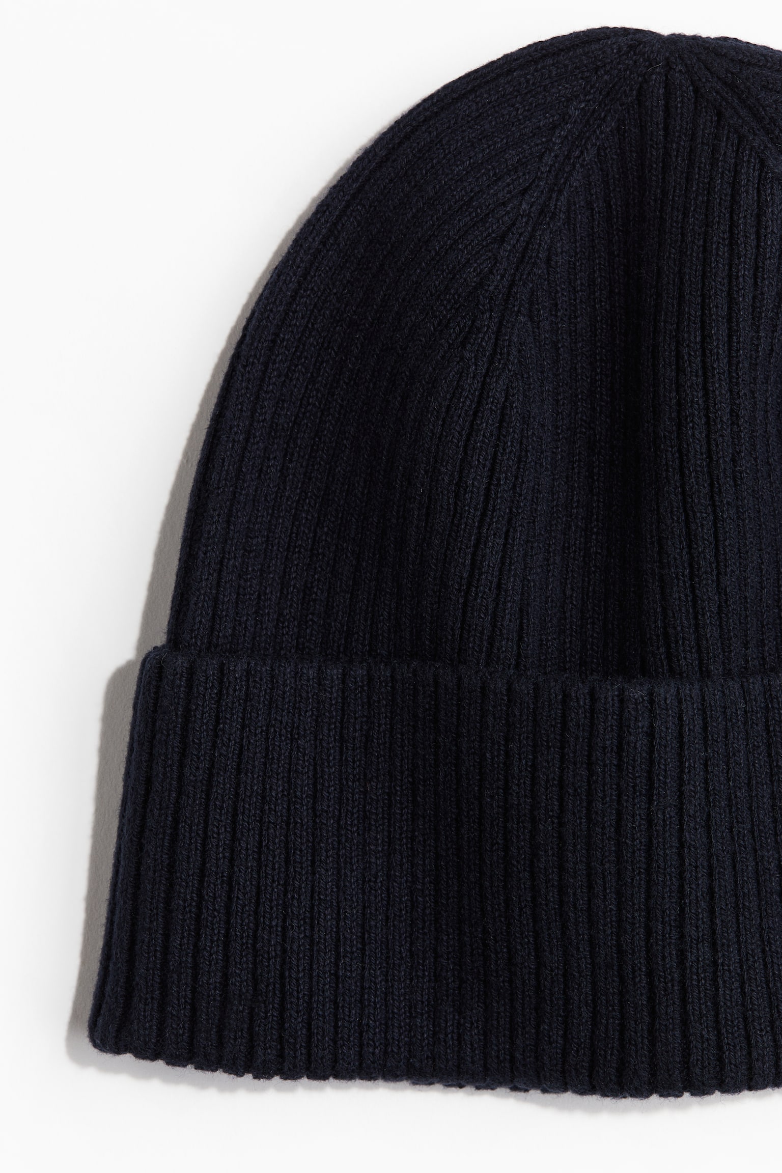 Rib-knit hat - Navy blue/Black/Dark grey marl/White - 2