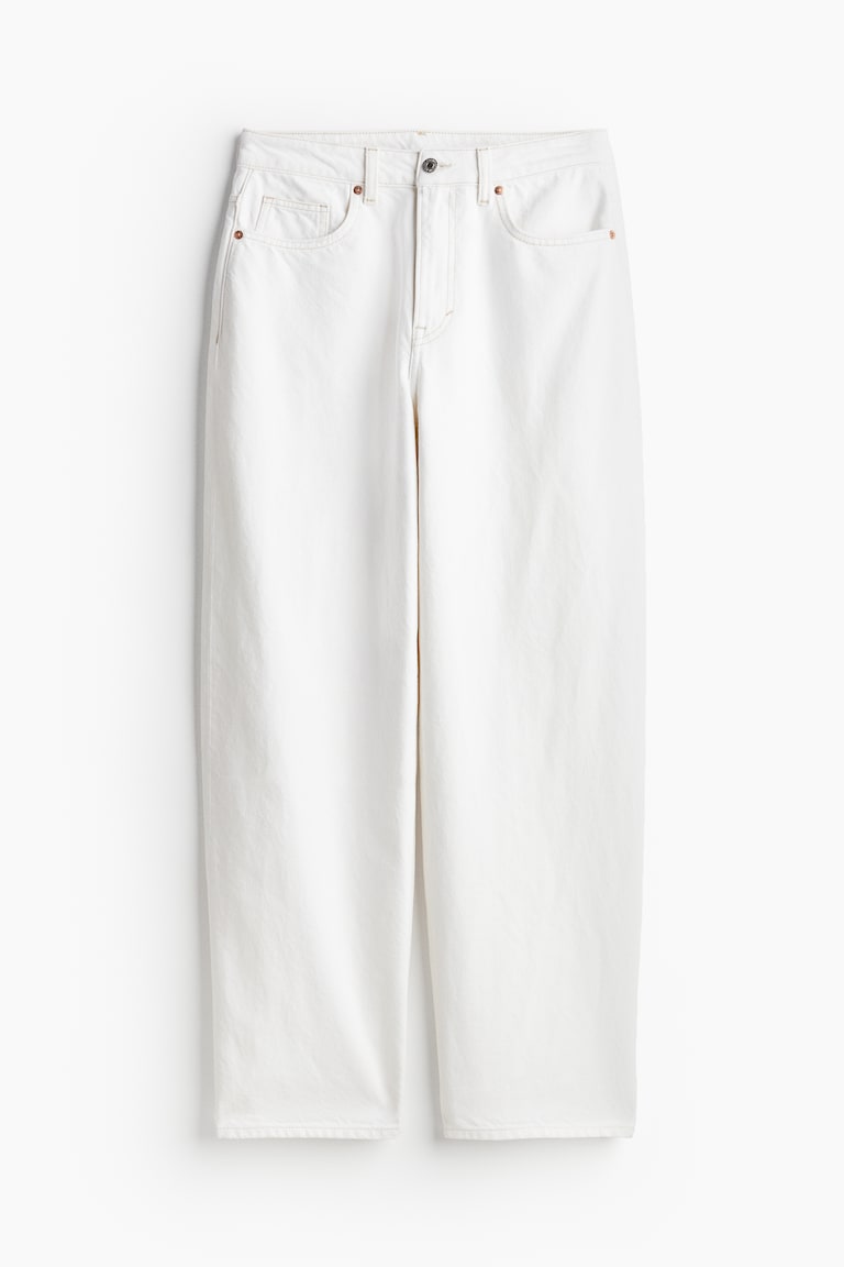 Baggy High Jeans White Ladies H&M IN