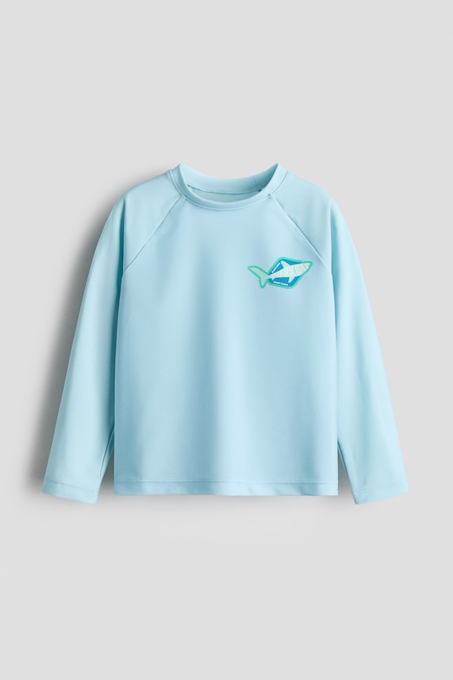 Swim Shirt UPF 50 - Light blue/shark - 1
