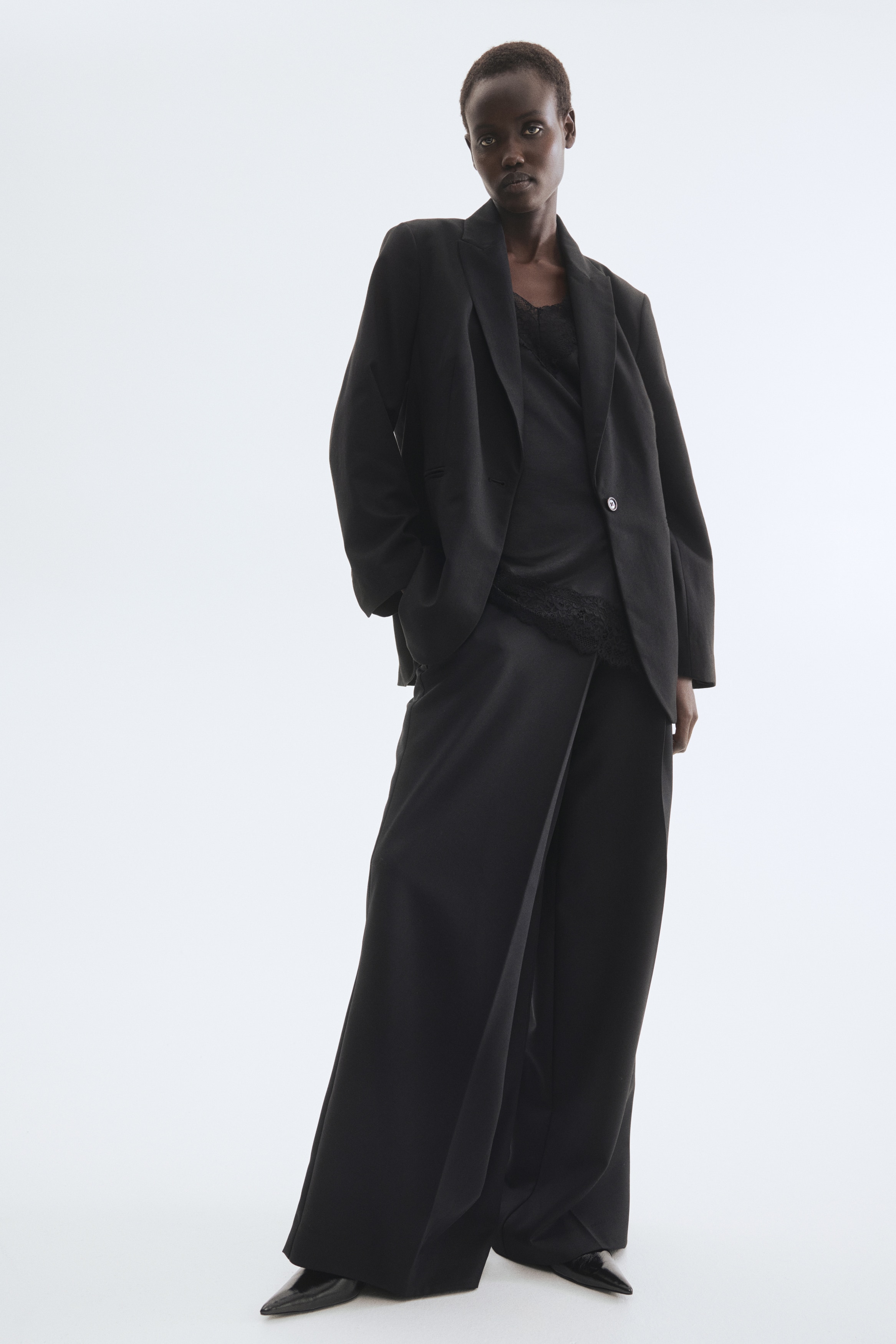 Blazer à fermeture droite - Noir/Beige/rayures tennis/Rose