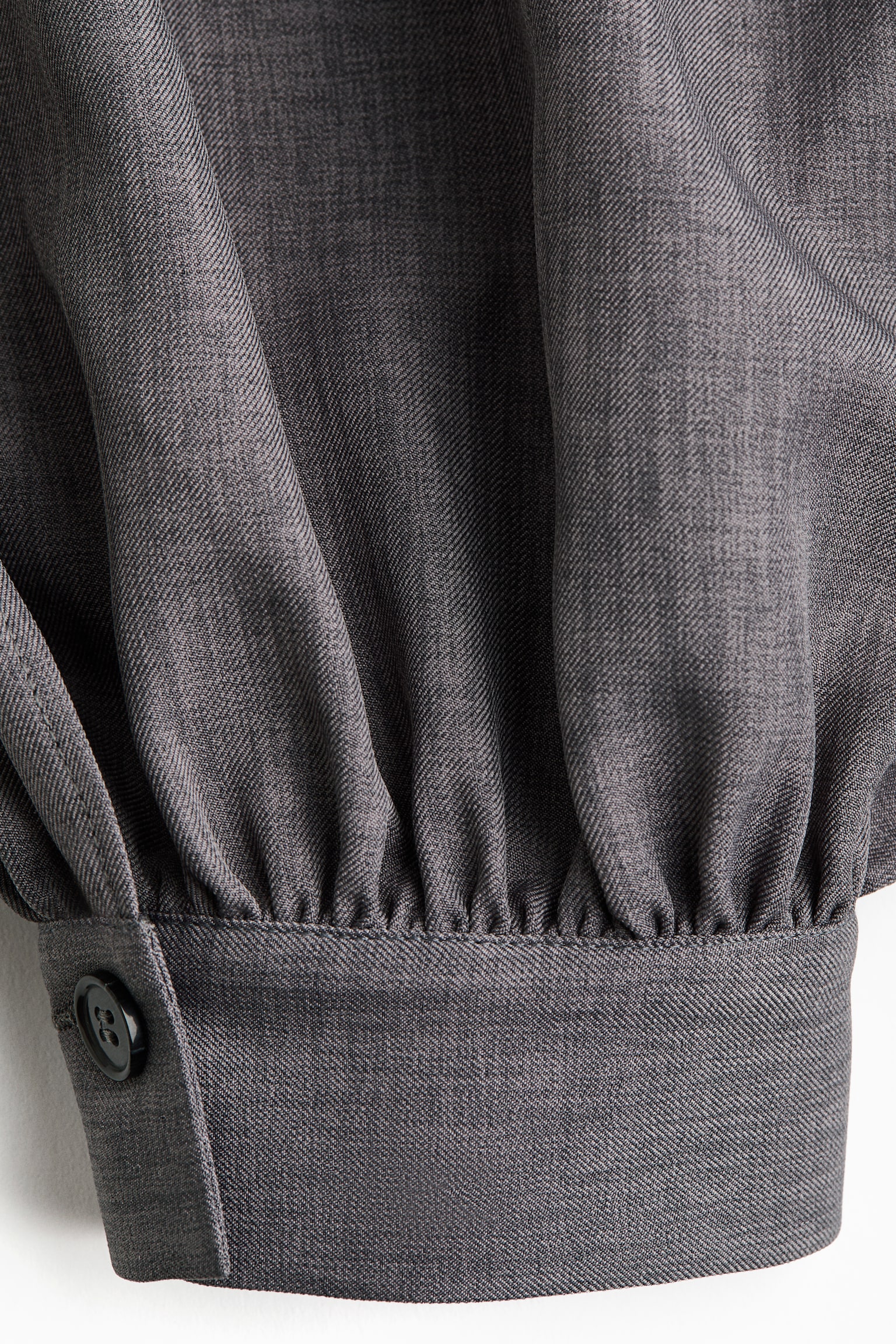 Pleated balloon trousers - Grey marl/Black - 6