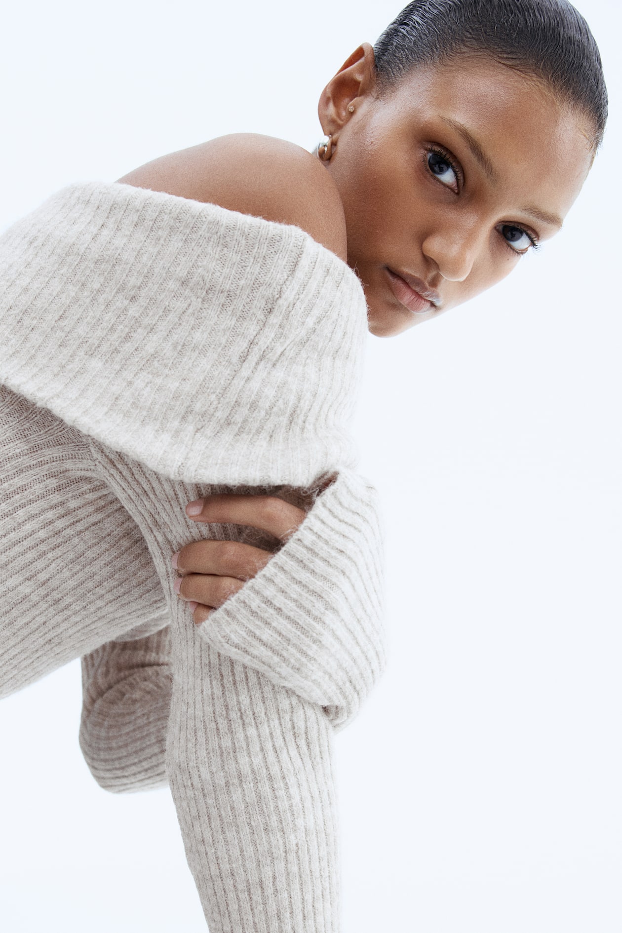 Rib-Knit Off-the-Shoulder Top - image 5