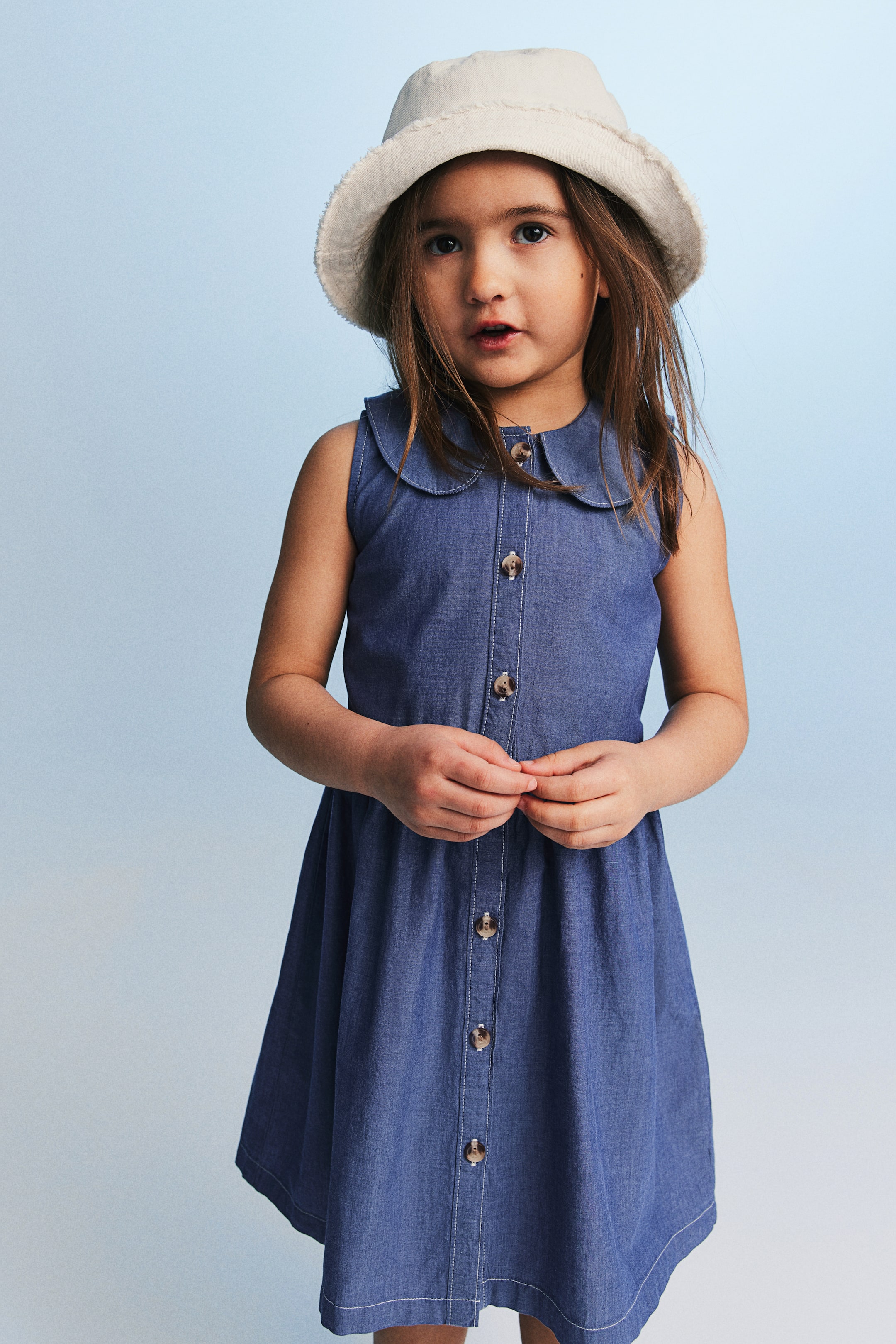 Sleeveless Shirt Dress