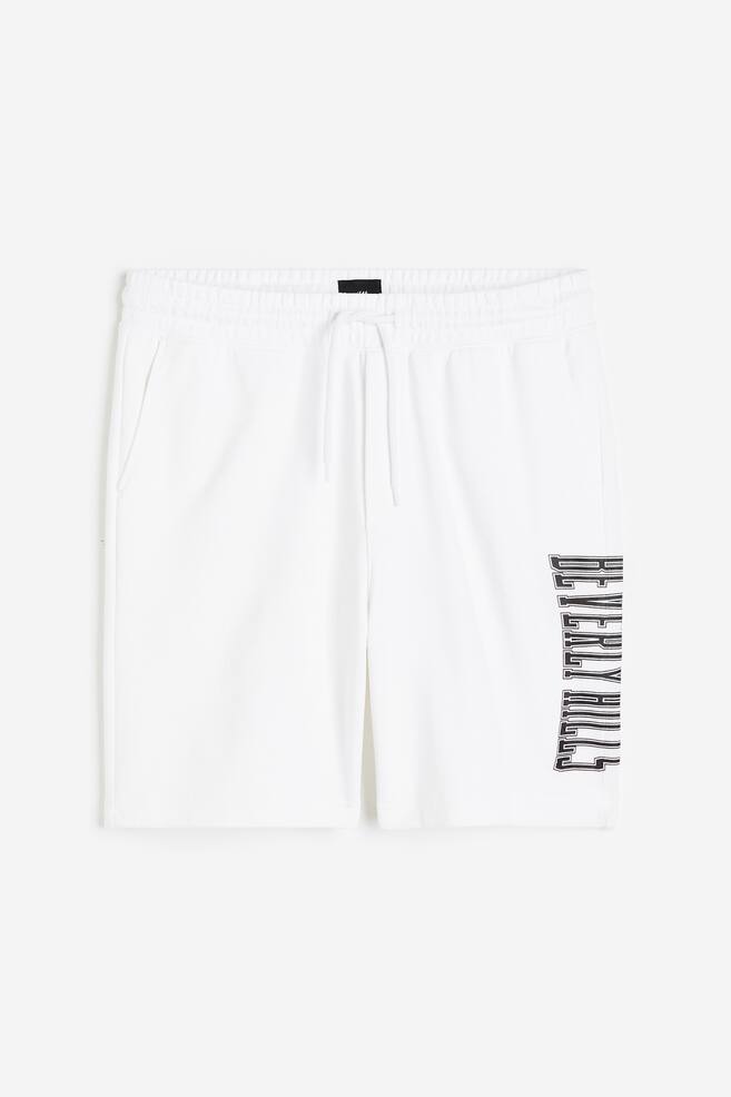 Shorts in felpa con stampa Relaxed Fit - Bianco/Beverly Hills - 2